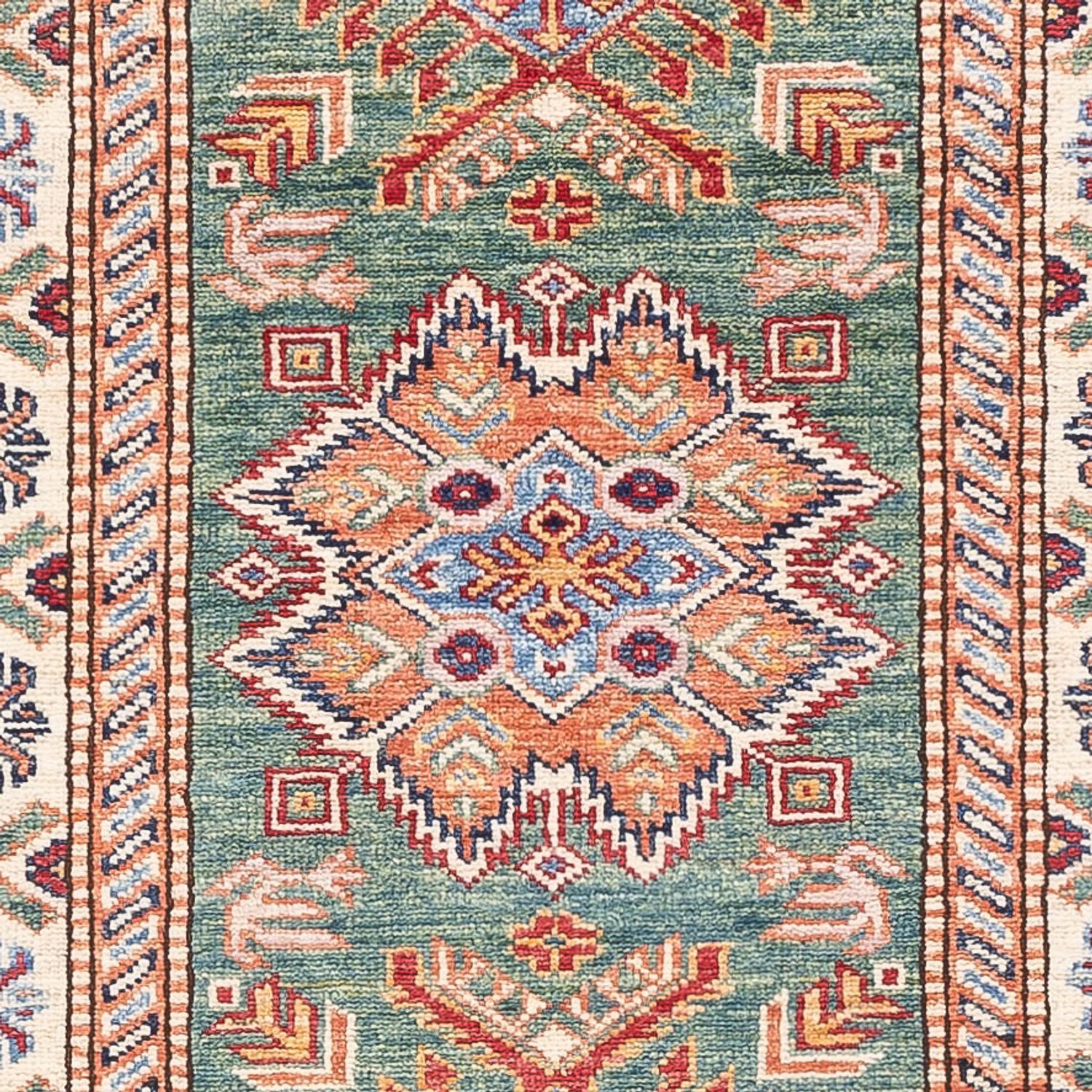 Tapis de couloir Tapis Ziegler - Kazak - 244 x 75 cm - vert clair