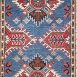 Tapis de couloir Tapis Ziegler - Kazak - 288 x 82 cm - bleu