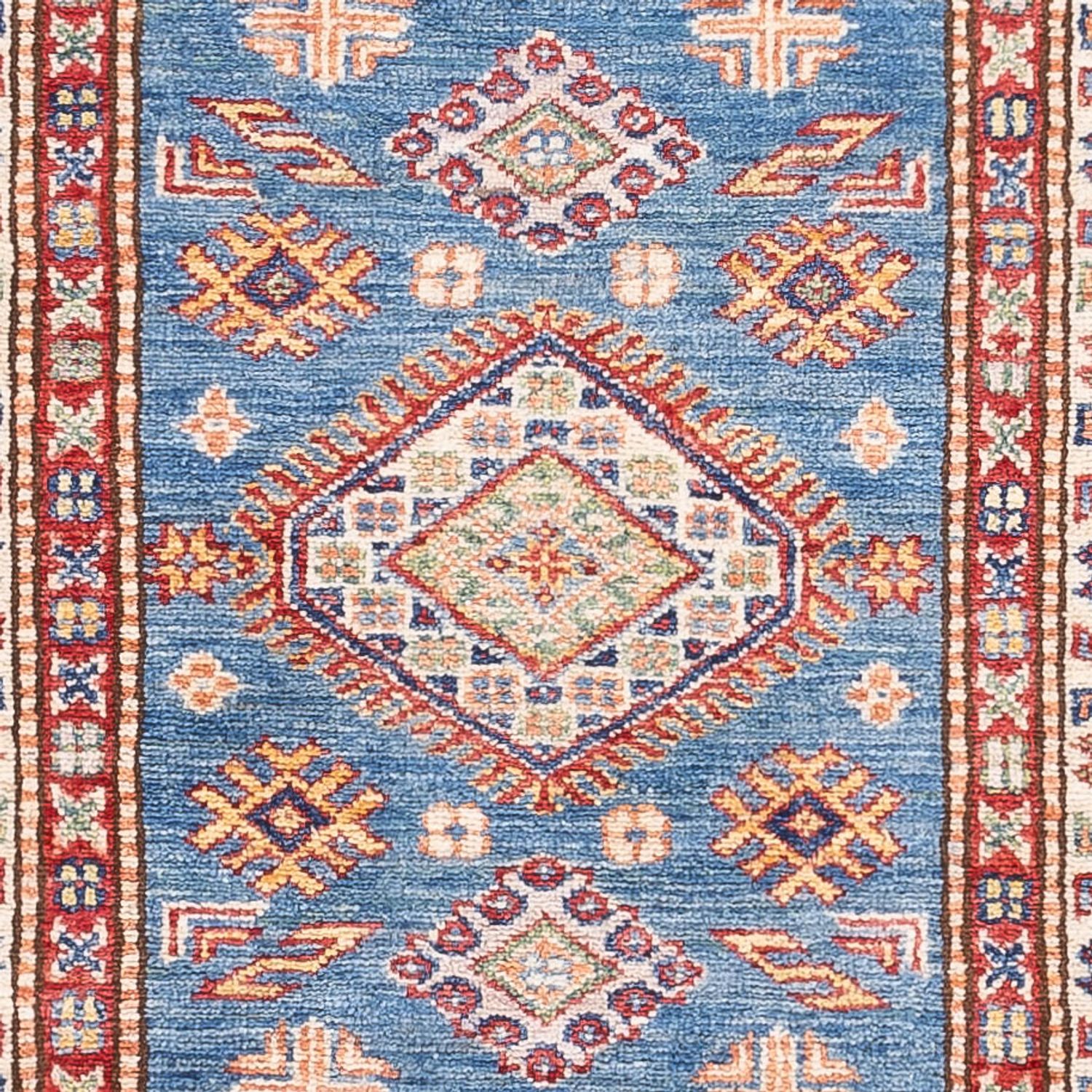 Loper Ziegler Tapijt - Kazak - 256 x 74 cm - blauw