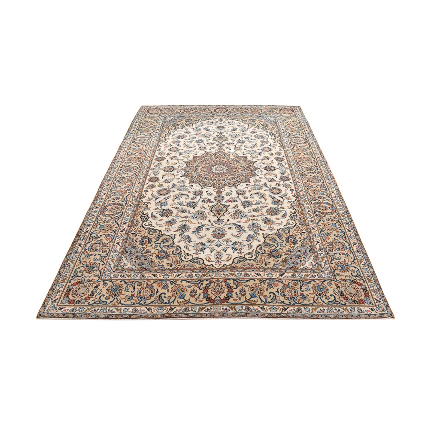 Alfombra persa - Keshan - 314 x 198 cm - beige