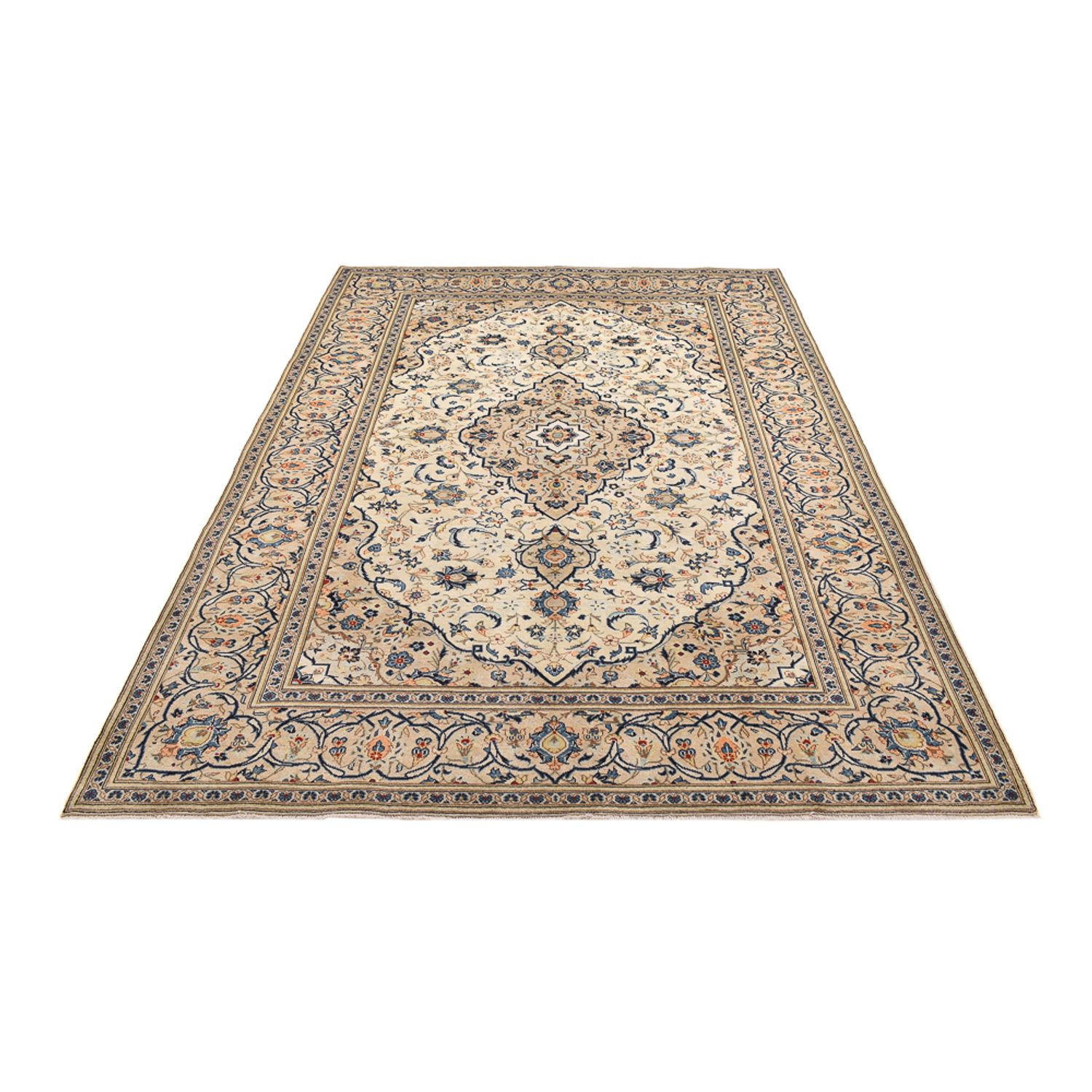 Alfombra persa - Keshan - 298 x 201 cm - beige