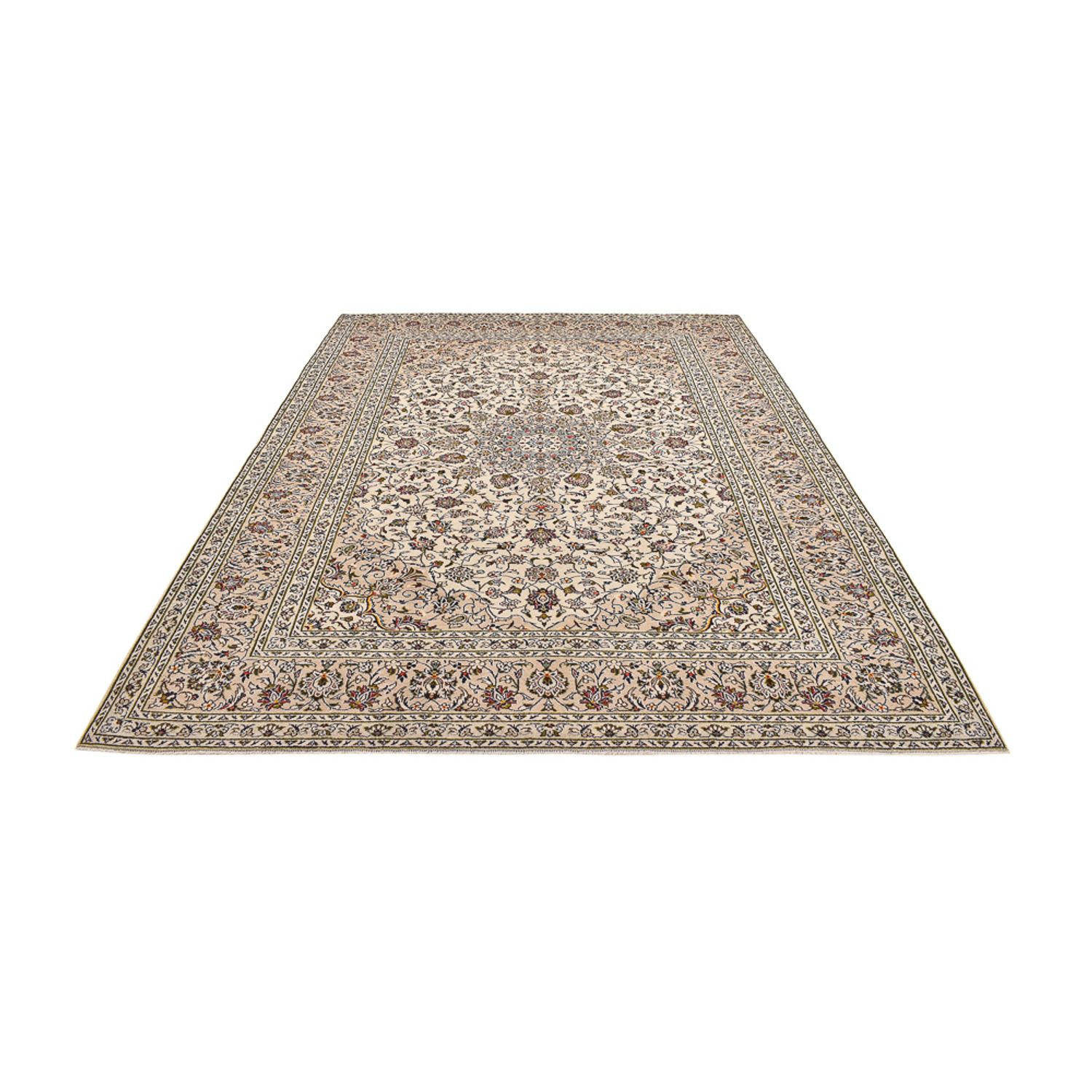 Persisk tæppe - Keshan - 350 x 246 cm - beige