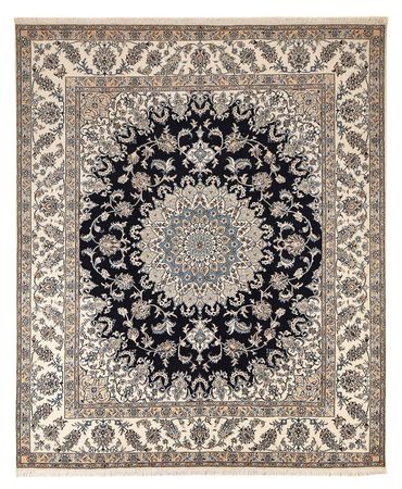 Tapis persan - Nain - 295 x 245 cm - bleu foncé