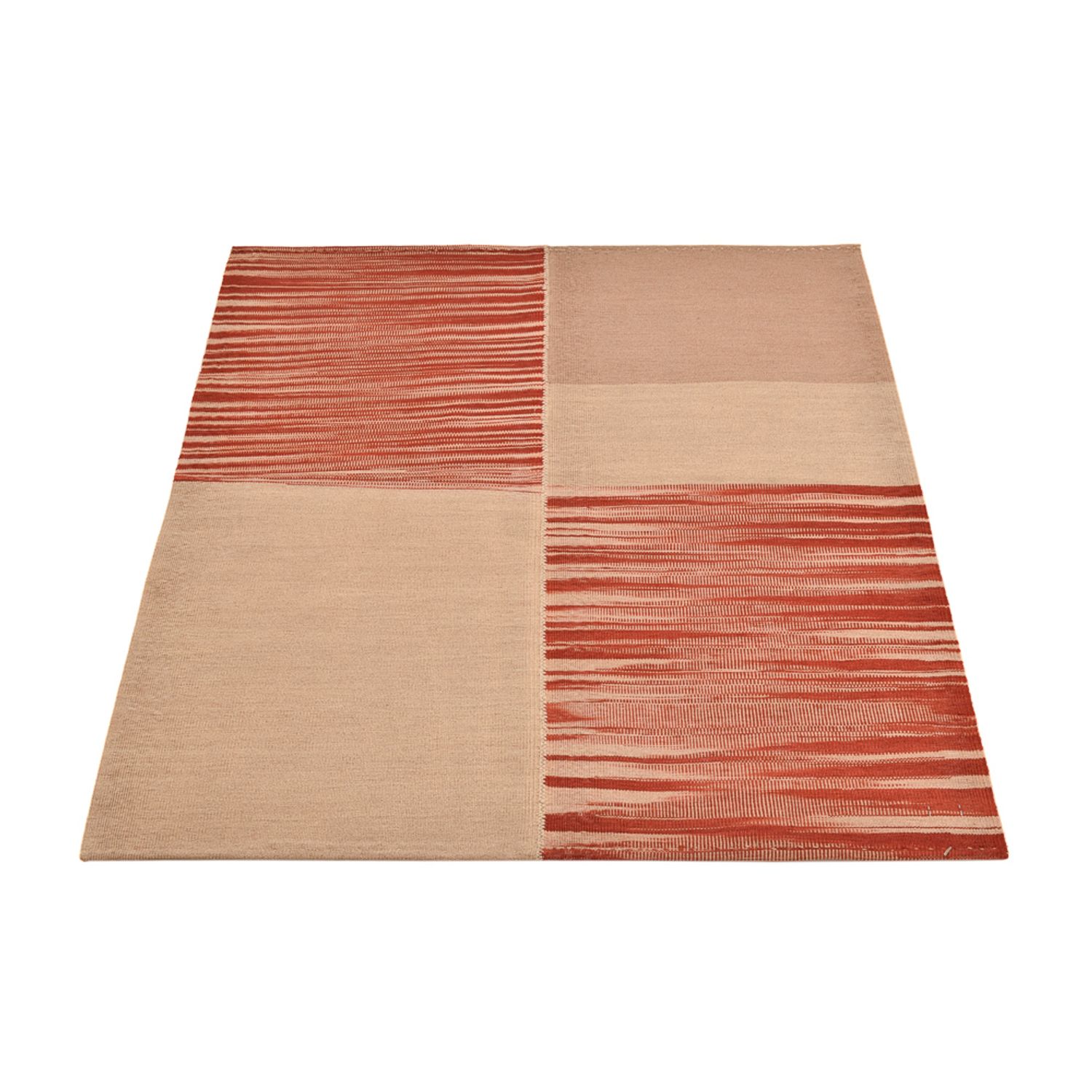 Kelim Teppich - Trendy quadratisch  - 114 x 102 cm - mehrfarbig