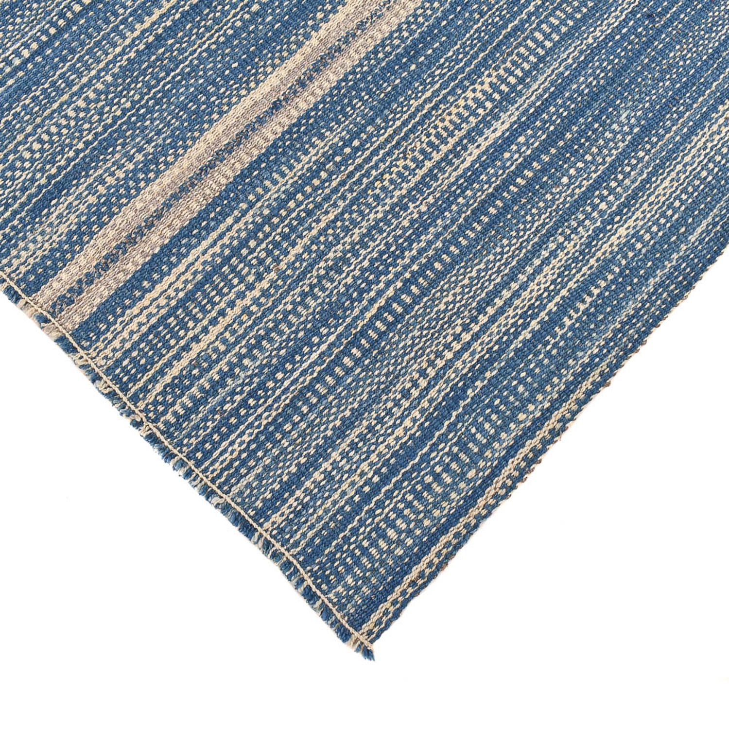 Kelim Teppich - Trendy - 259 x 209 cm - seeblau