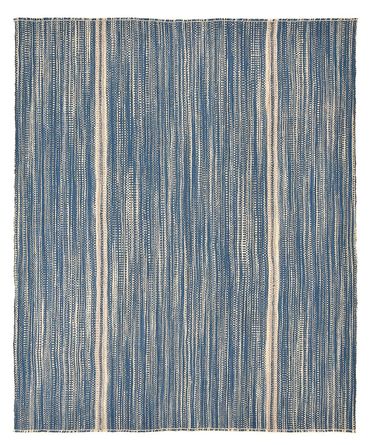 Kelim Teppich - Trendy - 259 x 209 cm - seeblau