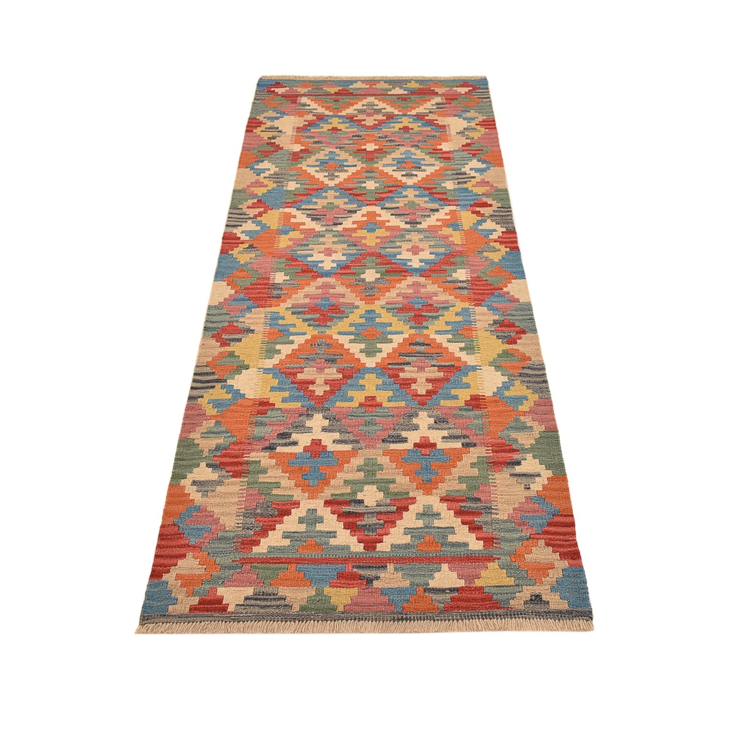 Tappeto corsia Tappeto Kelim - Orientale - 237 x 86 cm - multicolore