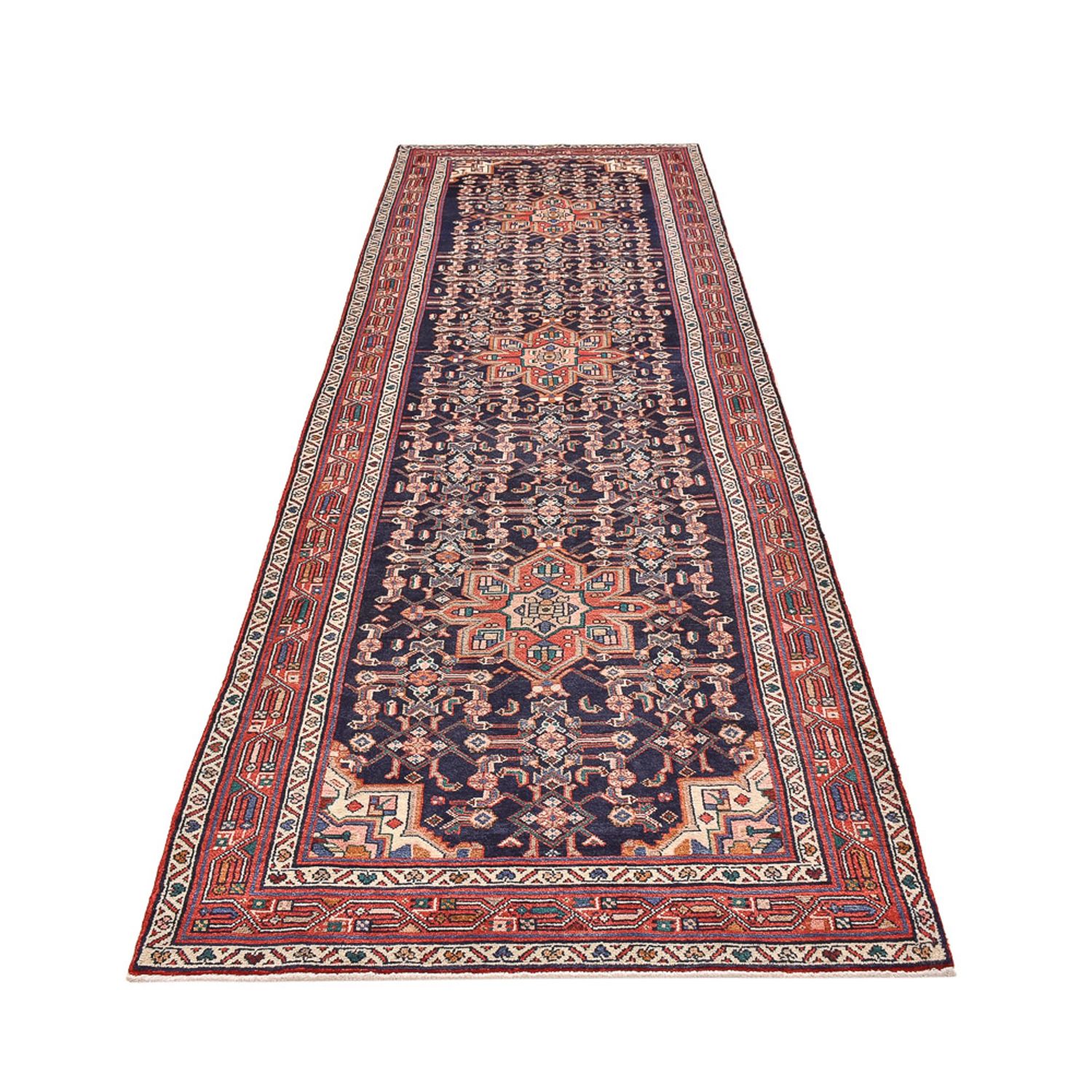 Runner Perser Rug - Nomadic - 410 x 122 cm - dark red