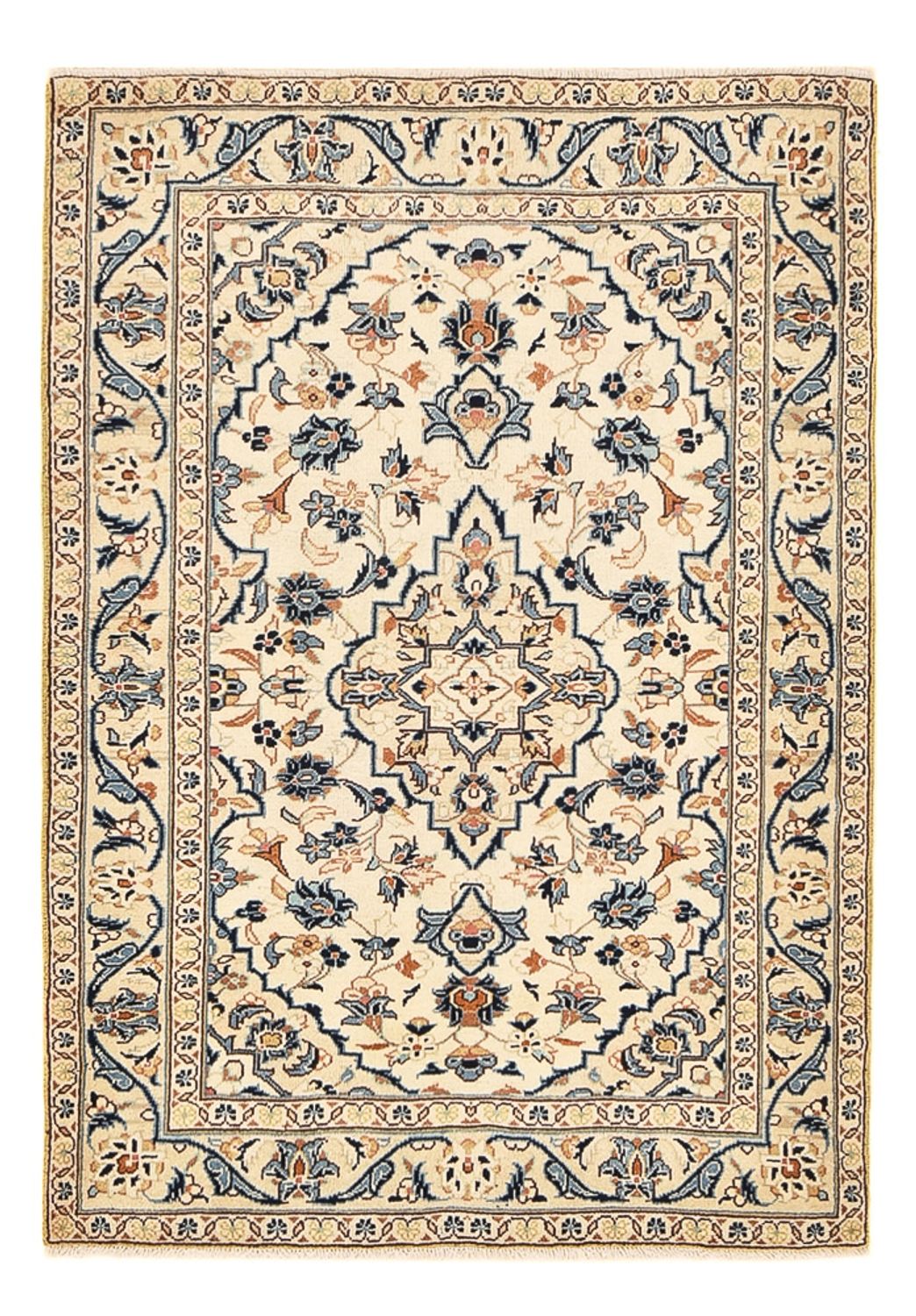 Persisk tæppe - Keshan - 138 x 97 cm - beige