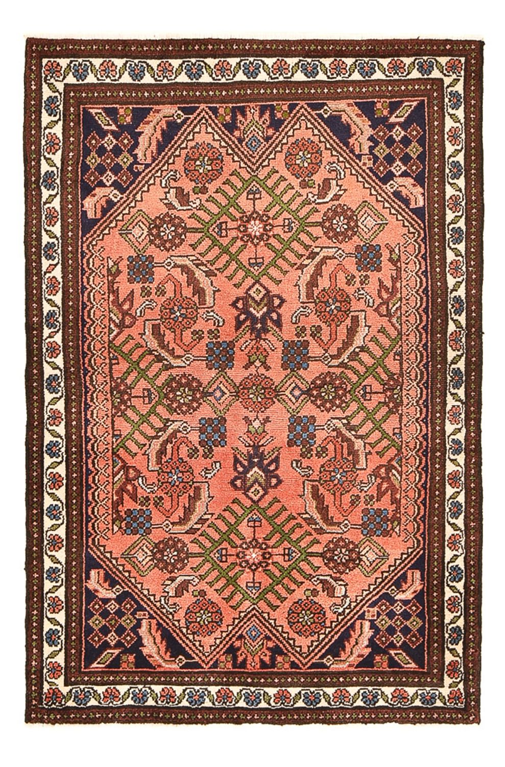 Tapis persan - Nomadic - 143 x 95 cm - rouge clair