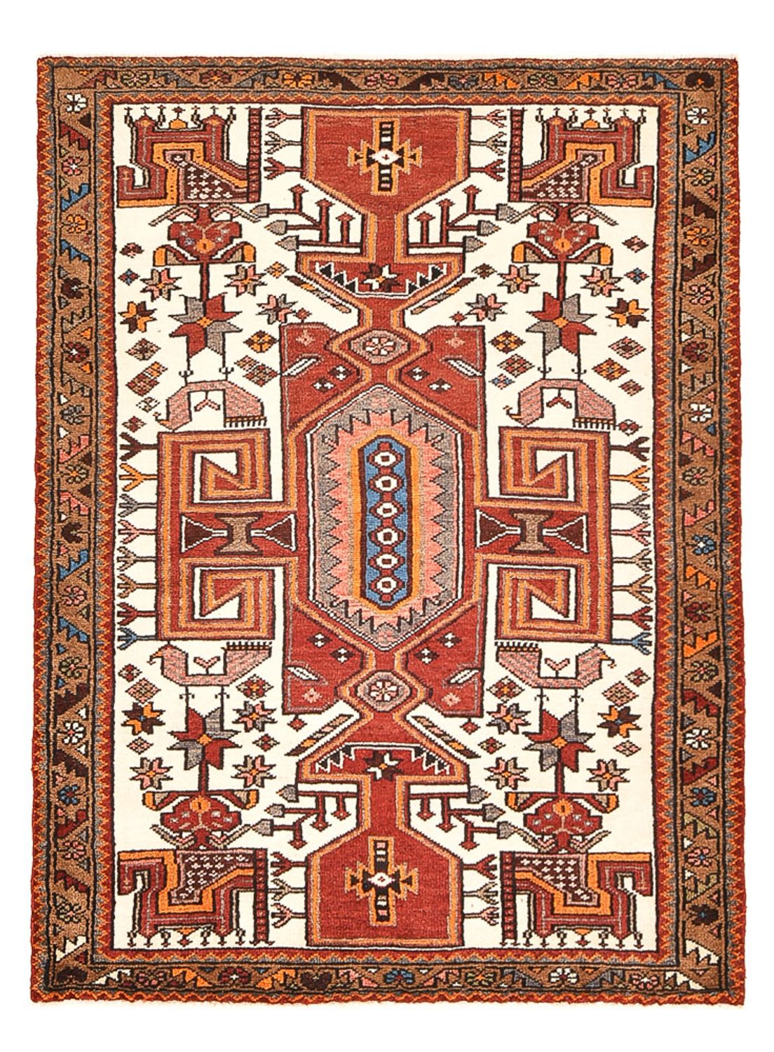 Tapis persan - Nomadic - 153 x 110 cm - multicolore