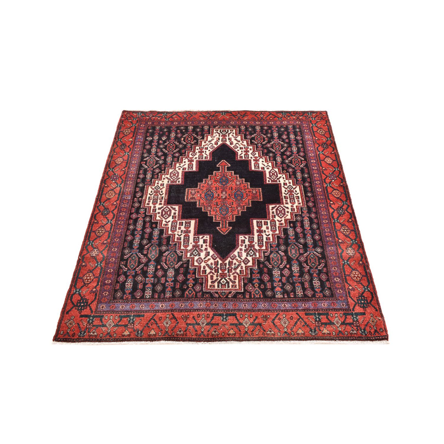 Tapis persan - Classique - 158 x 118 cm - rouge foncé