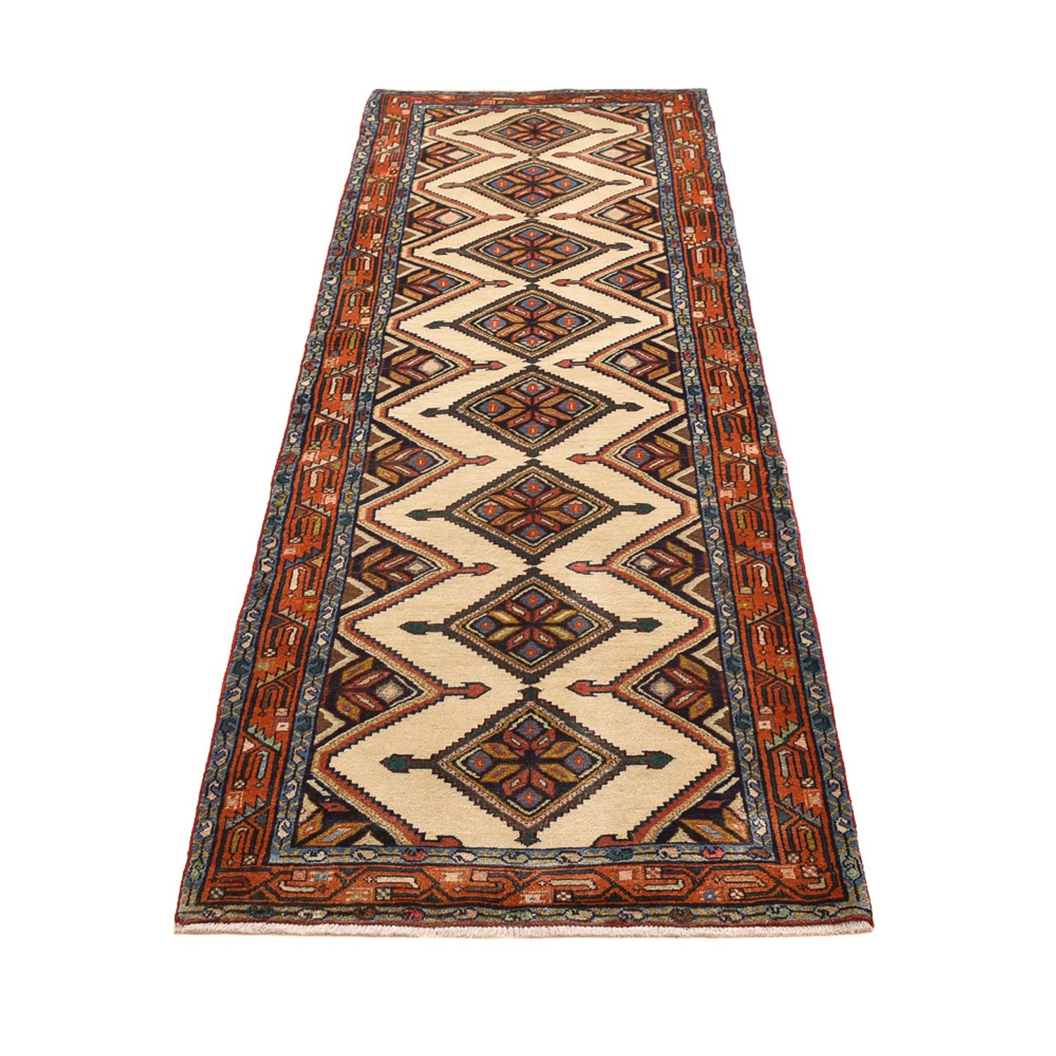 Tapis de couloir Tapis persan - Nomadic - 262 x 79 cm - beige