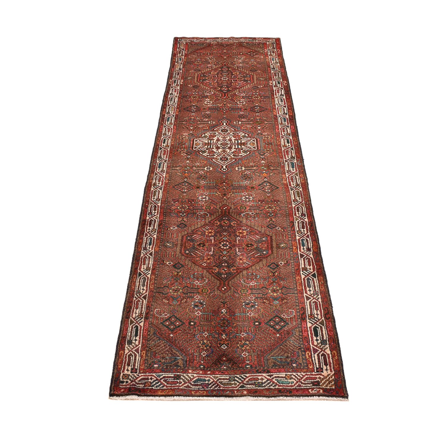 Tapis de couloir Tapis persan - Nomadic - 310 x 75 cm - rouille