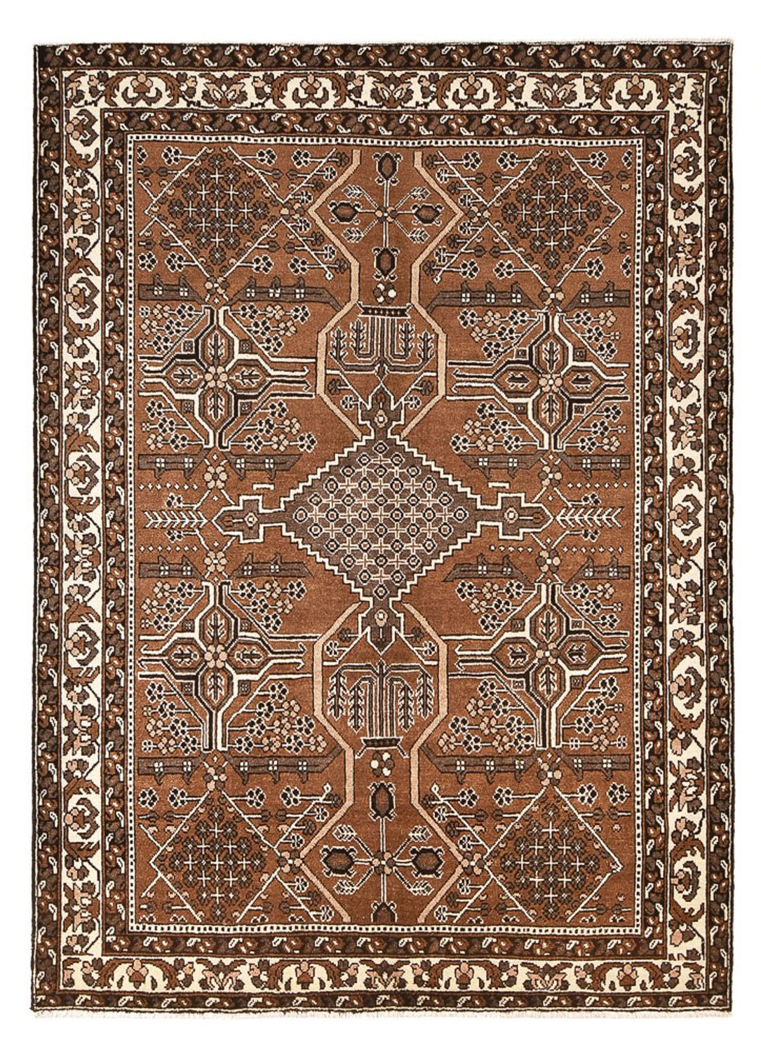 Alfombra persa - Nómada - 286 x 205 cm - beige oscuro