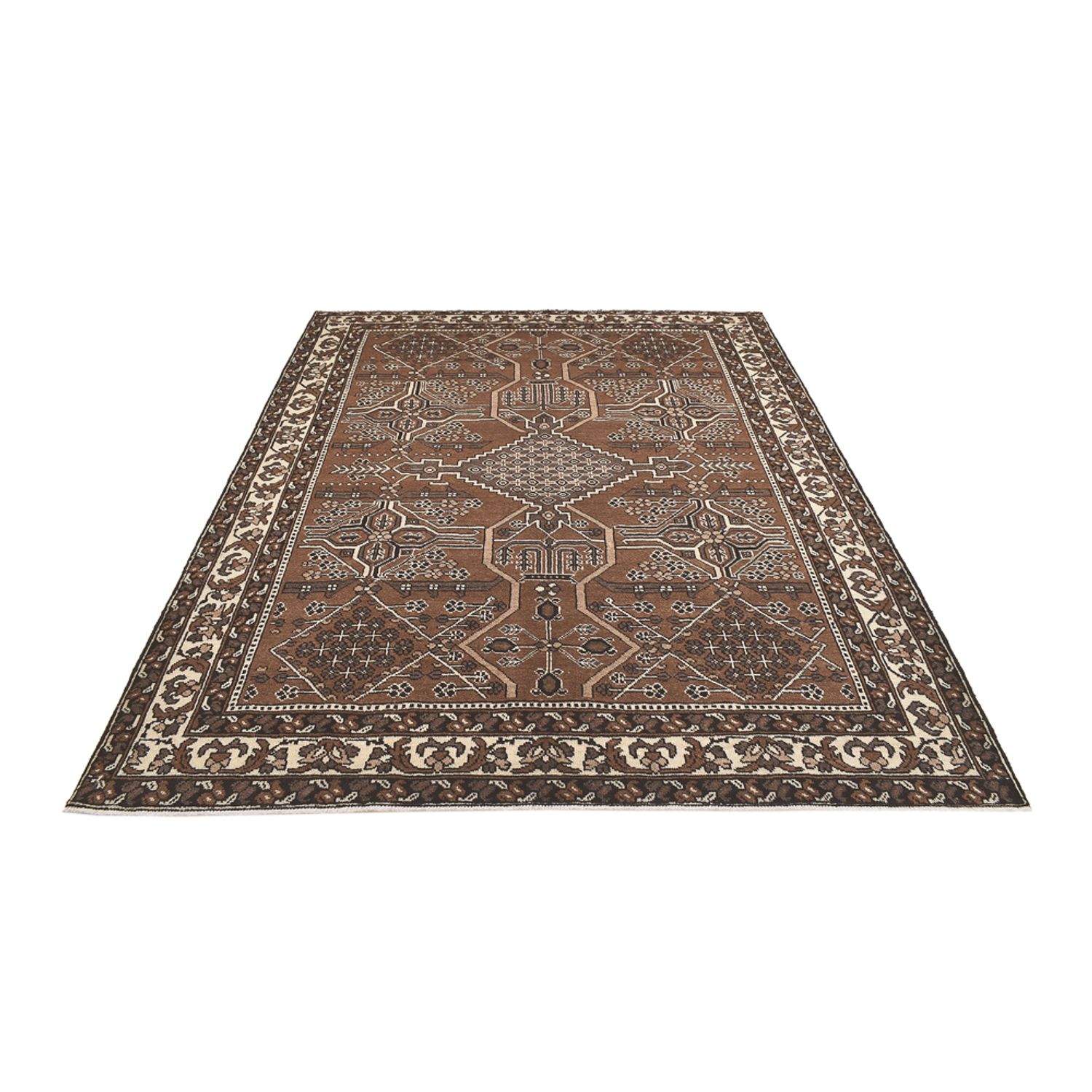 Alfombra persa - Nómada - 286 x 205 cm - beige oscuro