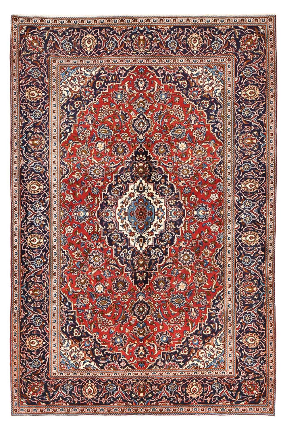 Alfombra persa - Keshan - 297 x 198 cm - rojo