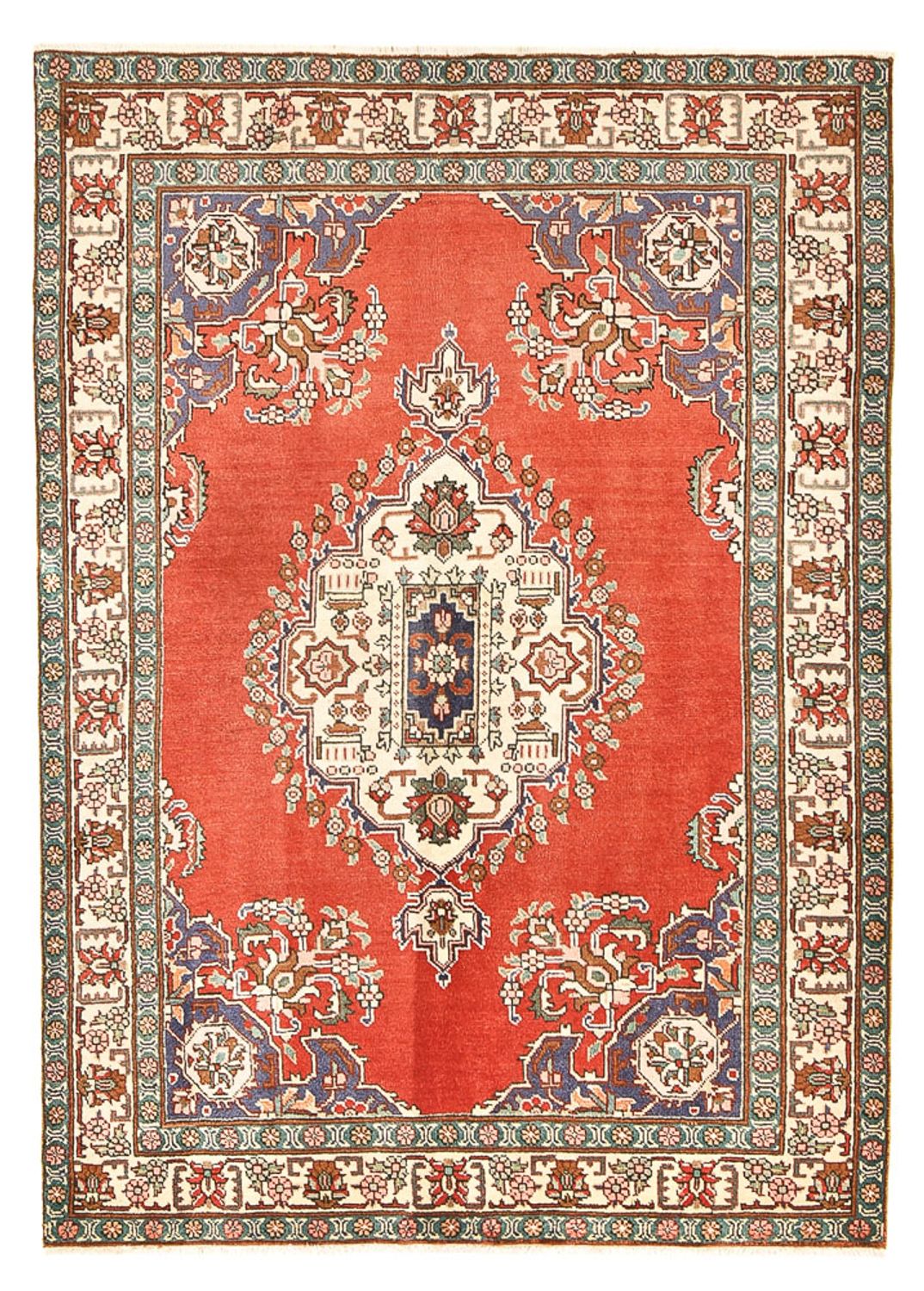 Tappeto Persero - Tabriz - 190 x 136 cm - rosso