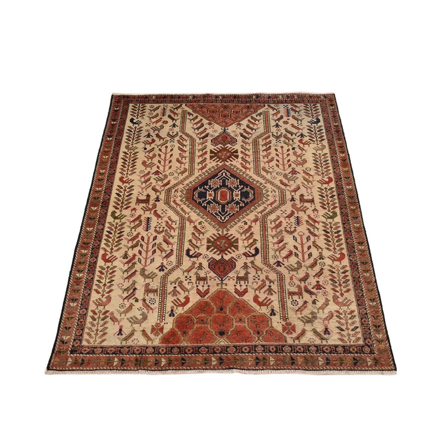 Tapis persan - Nomadic - 157 x 107 cm - beige