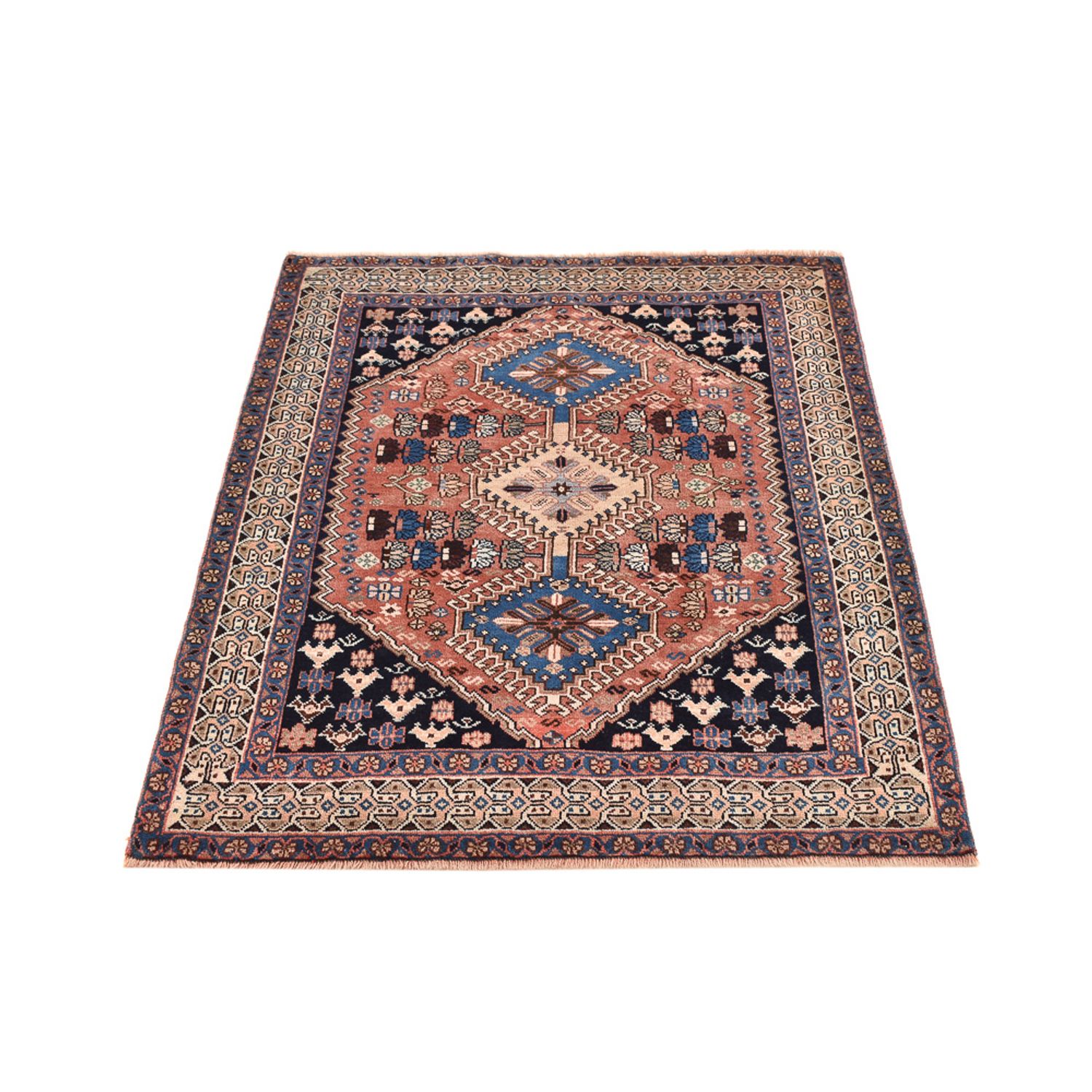 Tapis persan - Nomadic - 150 x 113 cm - rouge clair