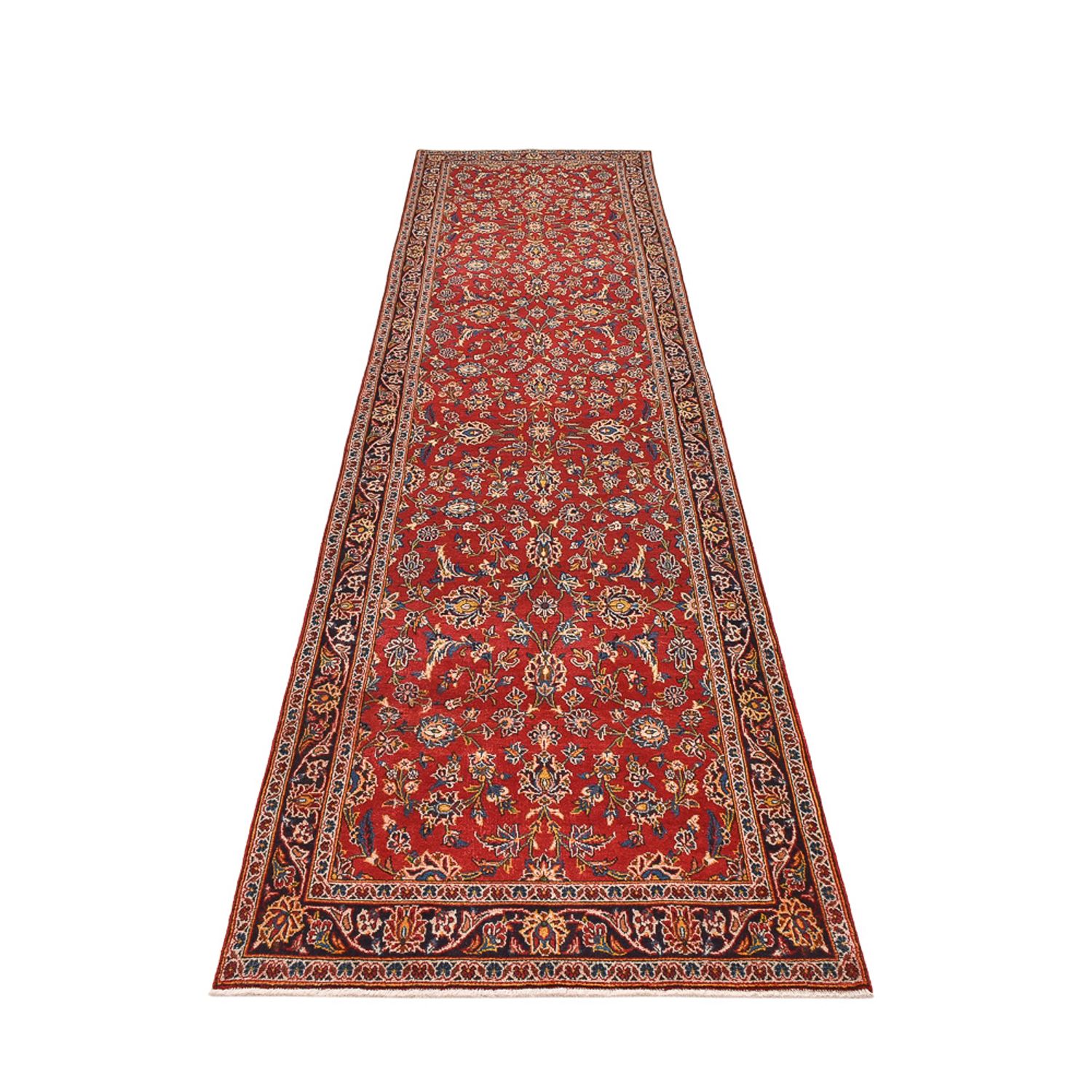 Runner Perser Rug - Keshan - 412 x 97 cm - red