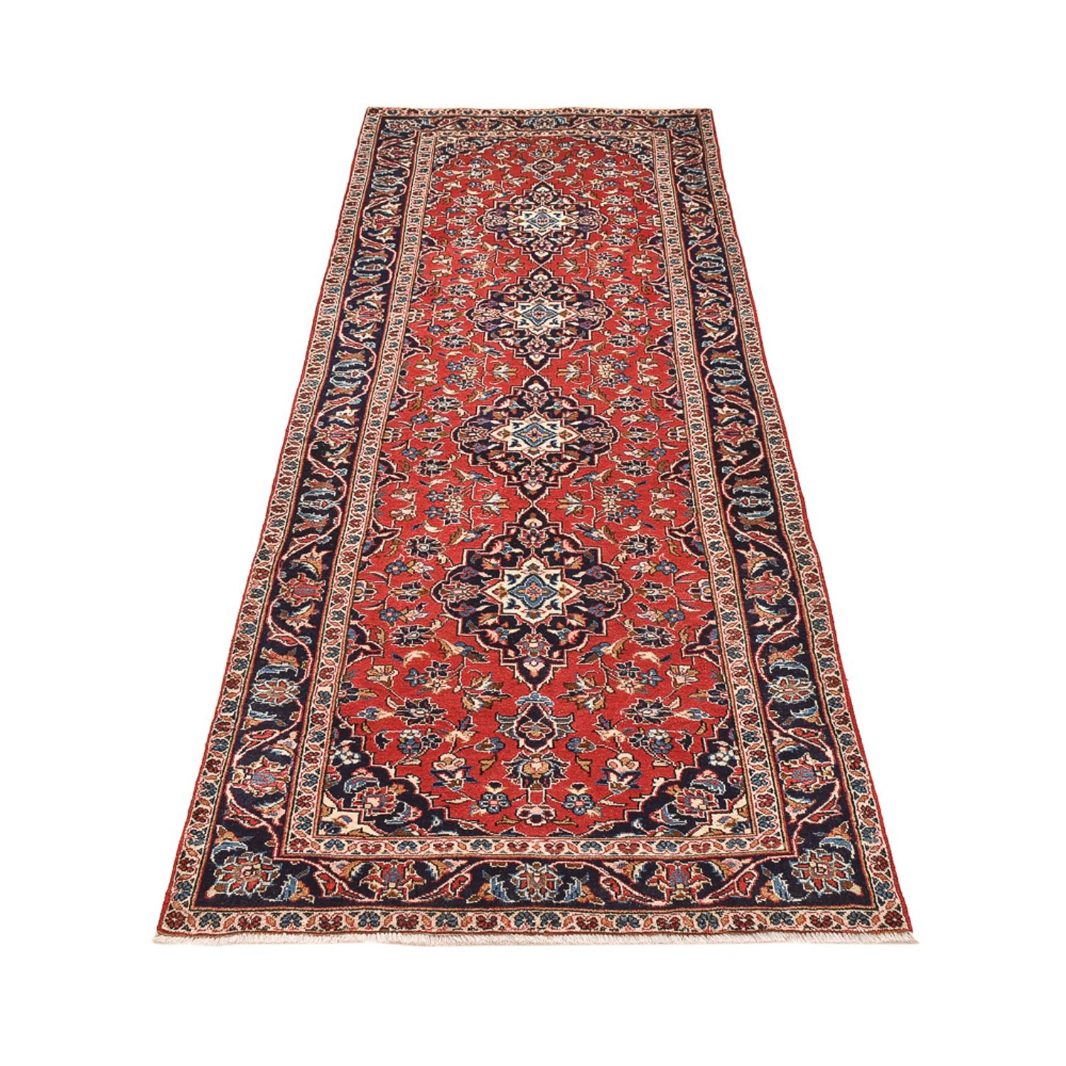 Tapis de couloir Tapis persan - Keshan - 292 x 97 cm - rouge