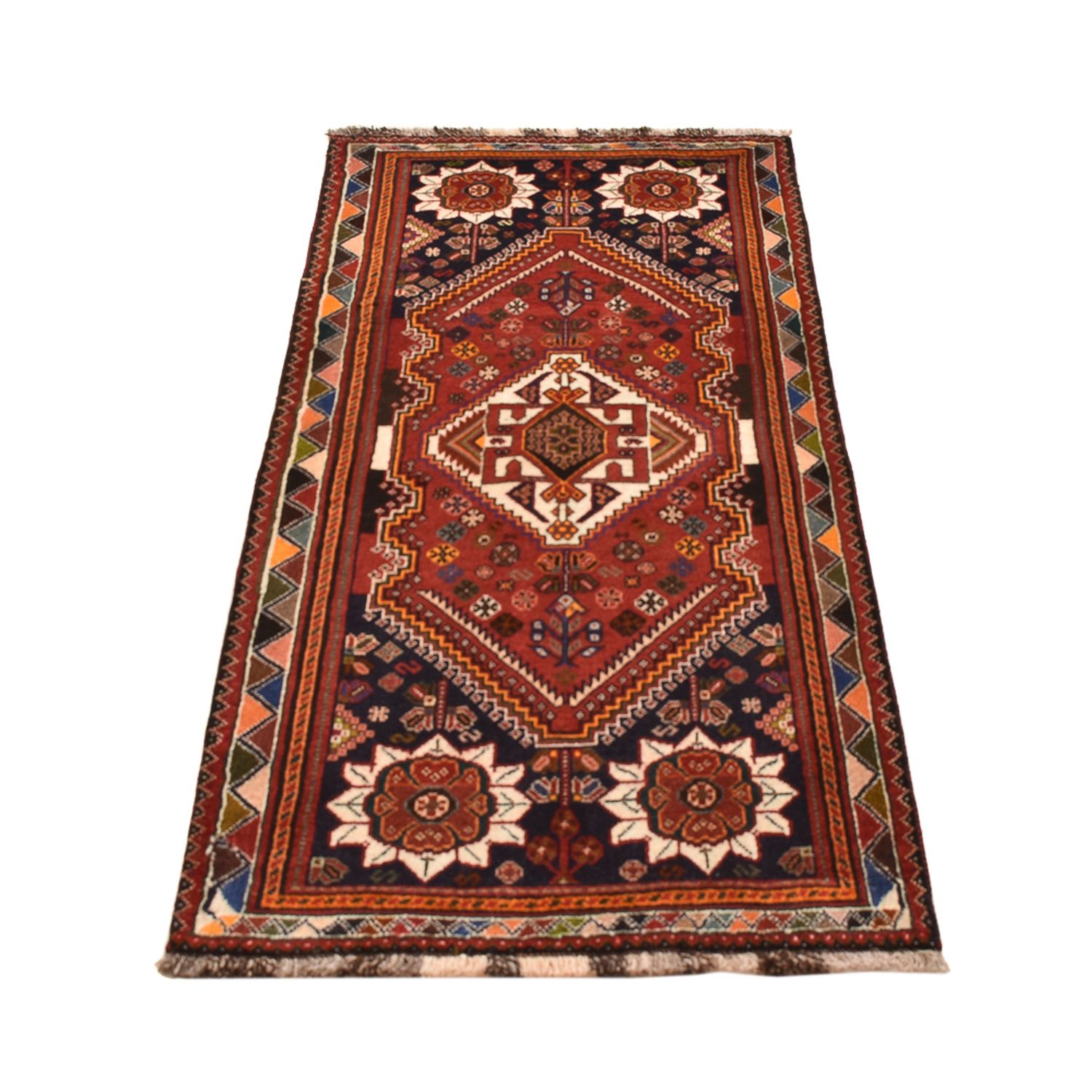 Tapis de couloir Tapis persan - Nomadic - 185 x 82 cm - rouge foncé