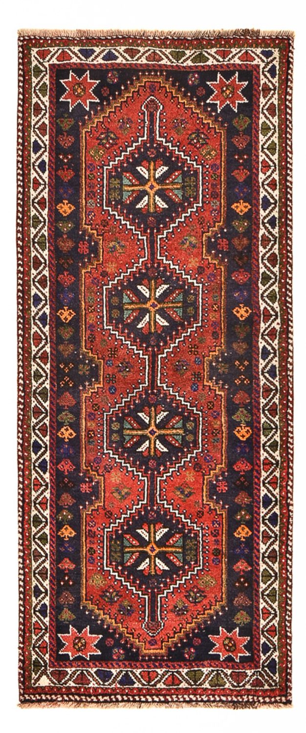 Tapis de couloir Tapis persan - Nomadic - 200 x 82 cm - rouge foncé