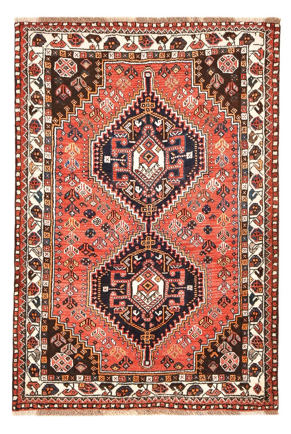 Tapis persan - Nomadic - 163 x 116 cm - rouge clair