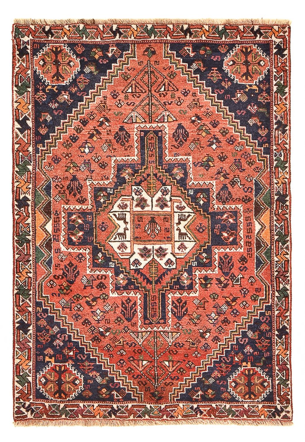 Perserteppich - Nomadic - 162 x 110 cm - hellrot