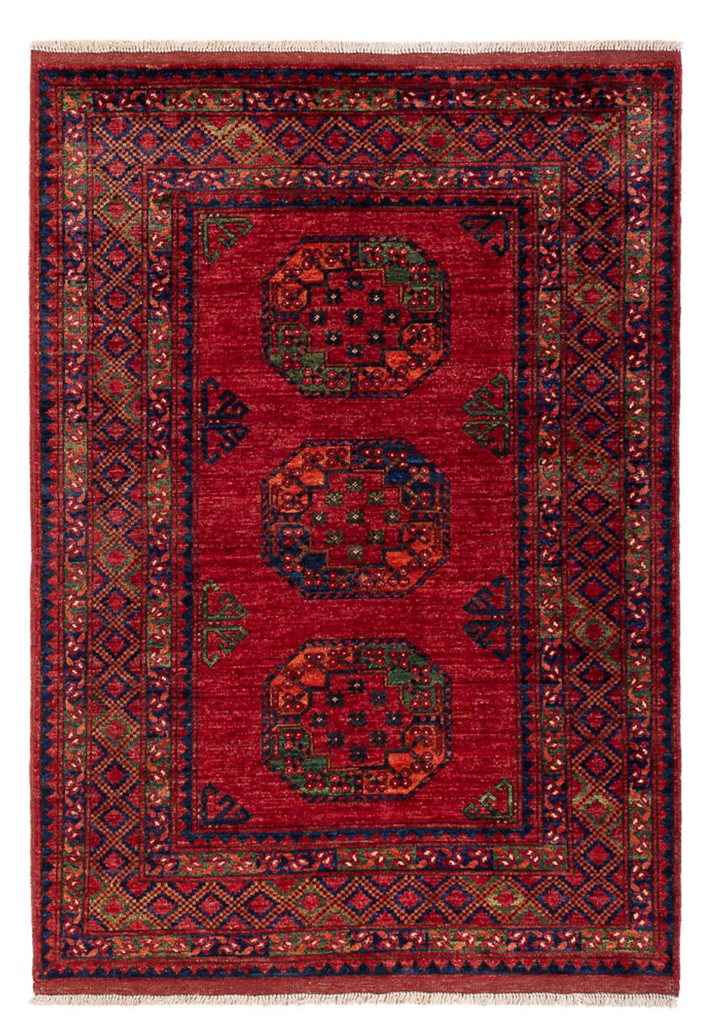 Tapis afghan - 179 x 123 cm - rouge