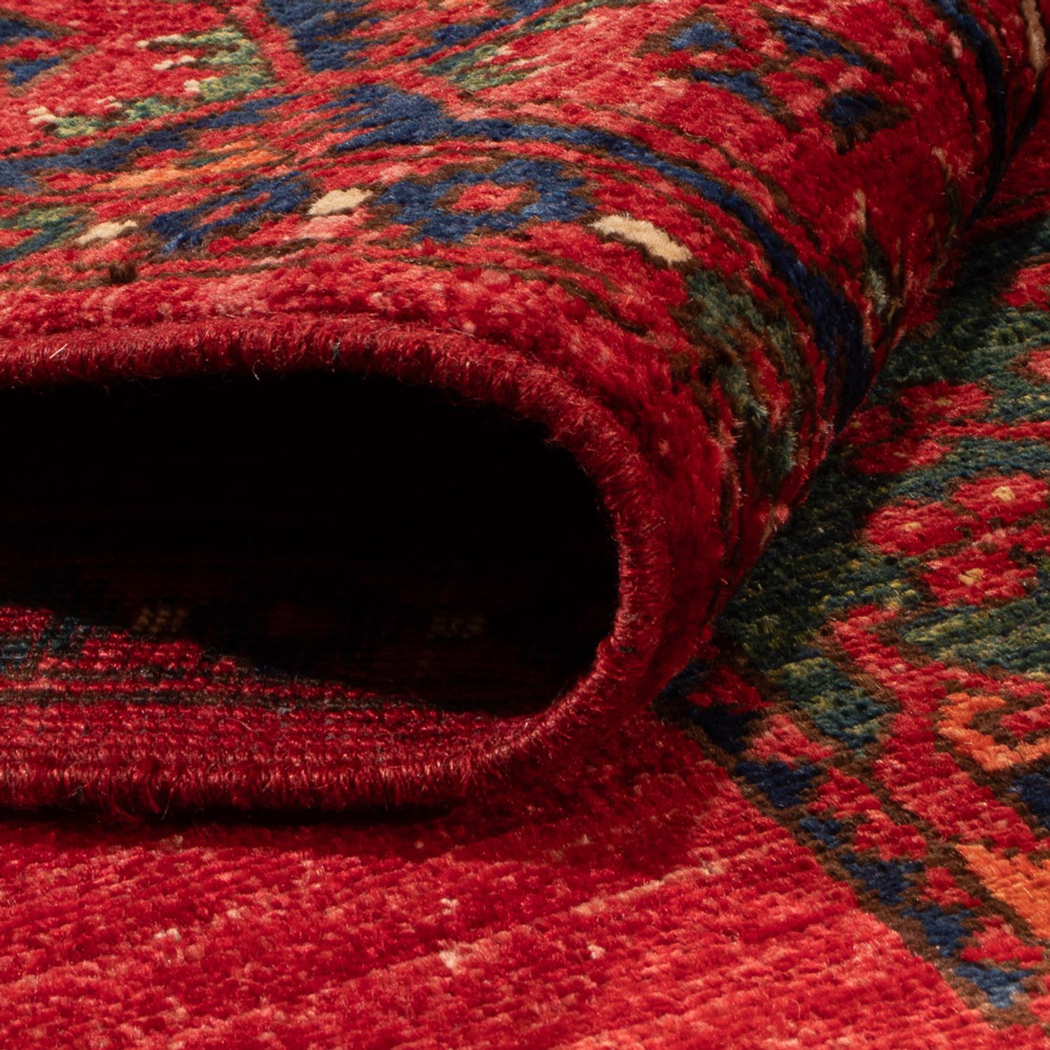 Tapis afghan - 183 x 125 cm - rouge