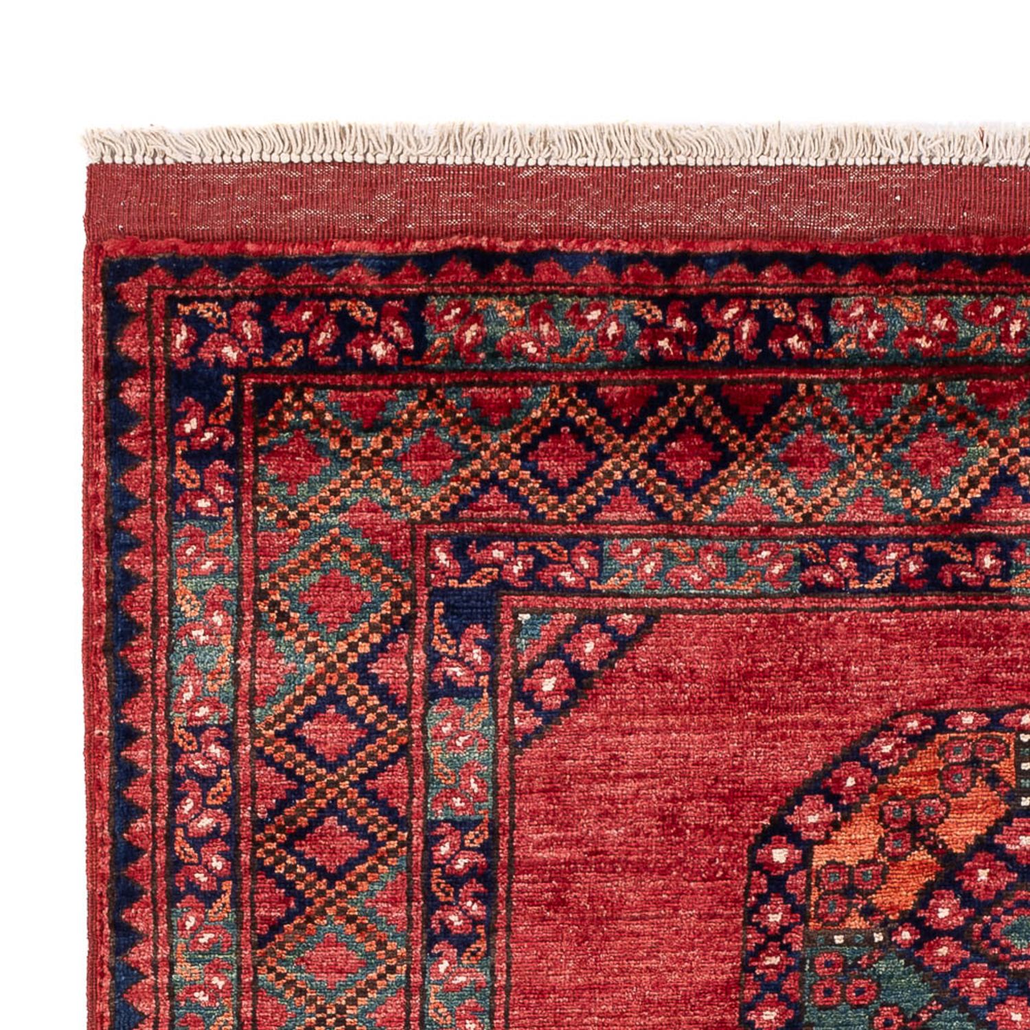 Tapis afghan - 186 x 123 cm - rouge