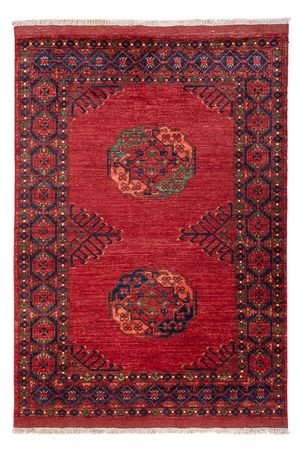 Afghansk tæppe - 181 x 122 cm - rød