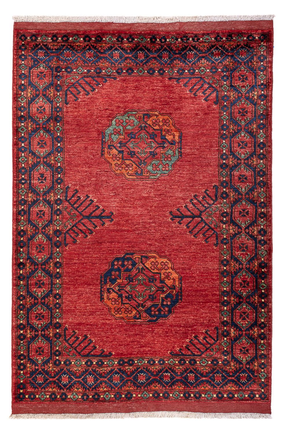 Tapis afghan - 182 x 125 cm - rouge