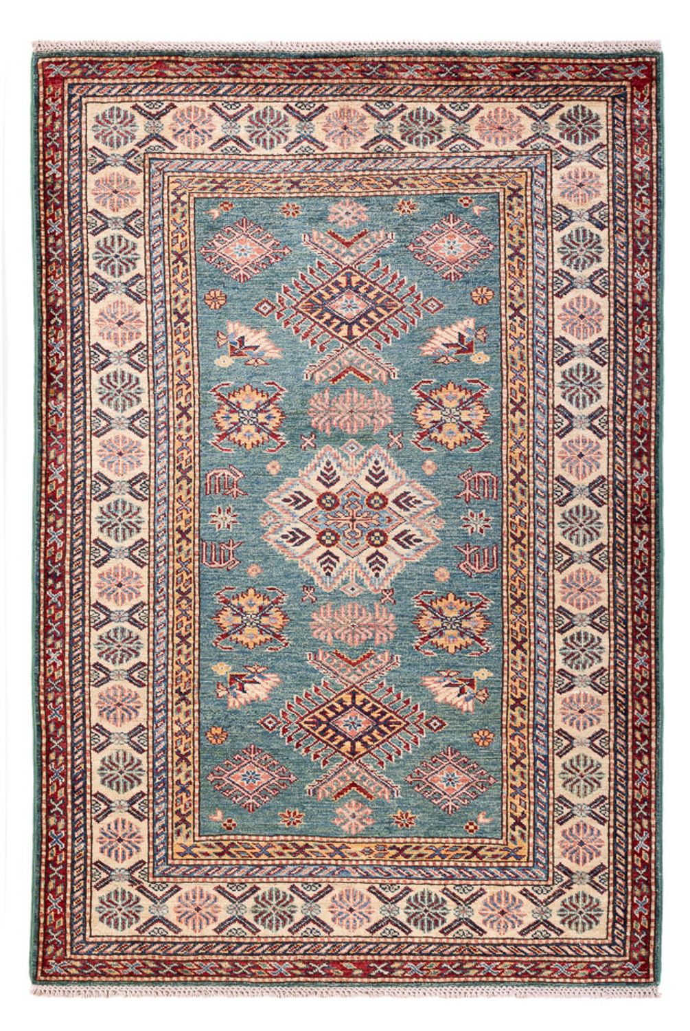 Alfombra Ziegler - Kazak - Real - 183 x 121 cm - verde marino