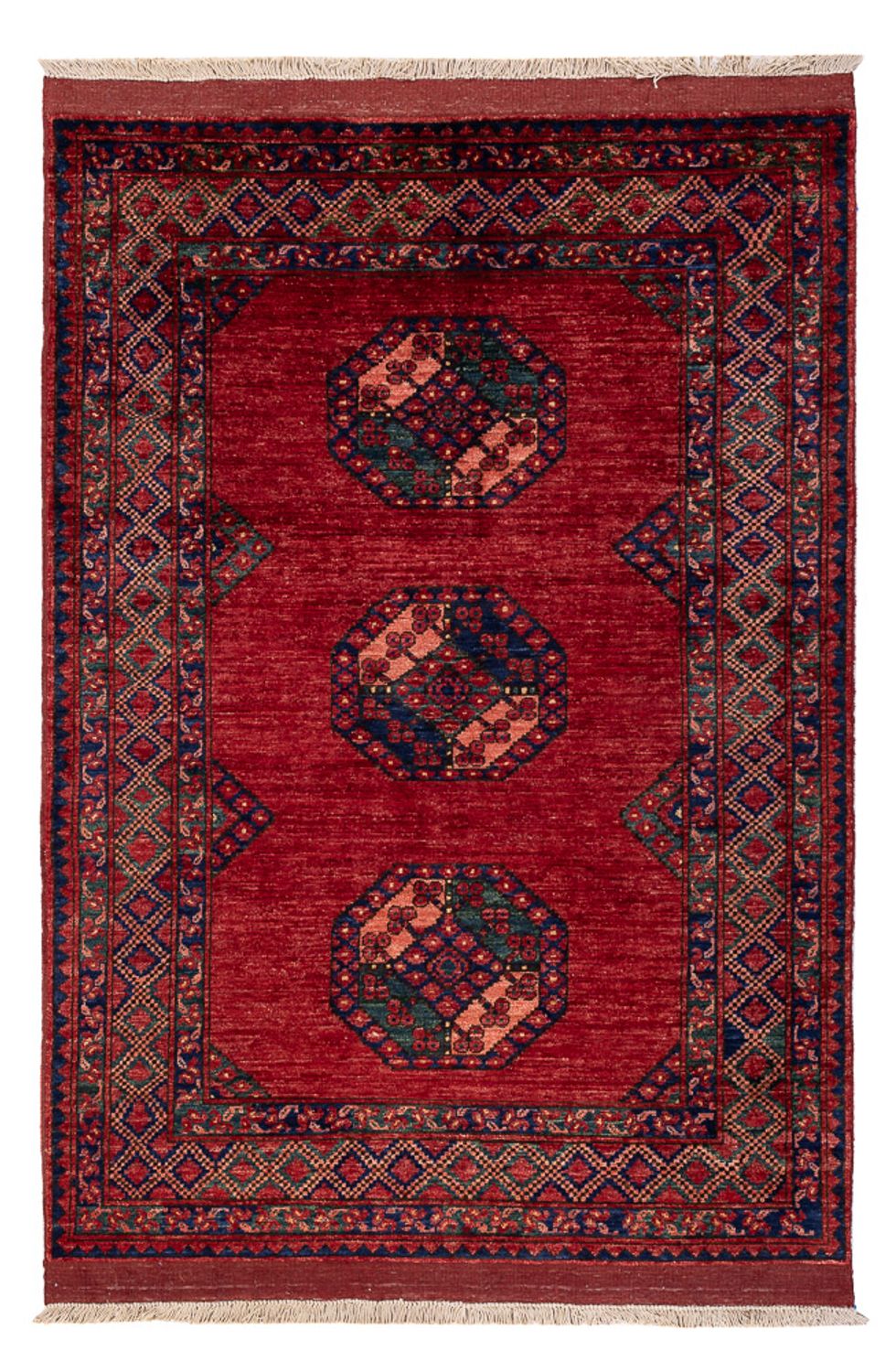 Afghansk teppe - 179 x 124 cm - rød