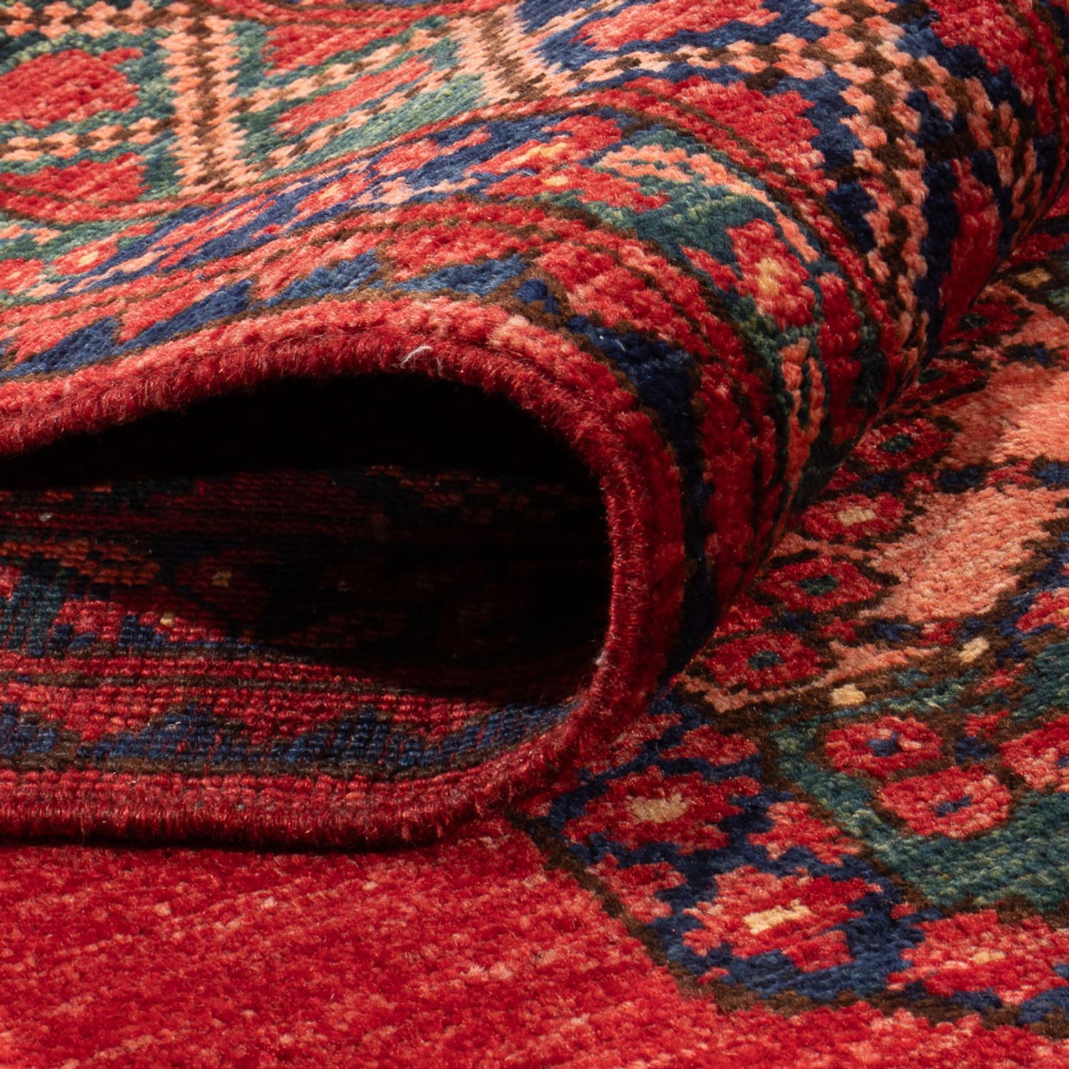 Afghansk teppe - 179 x 124 cm - rød