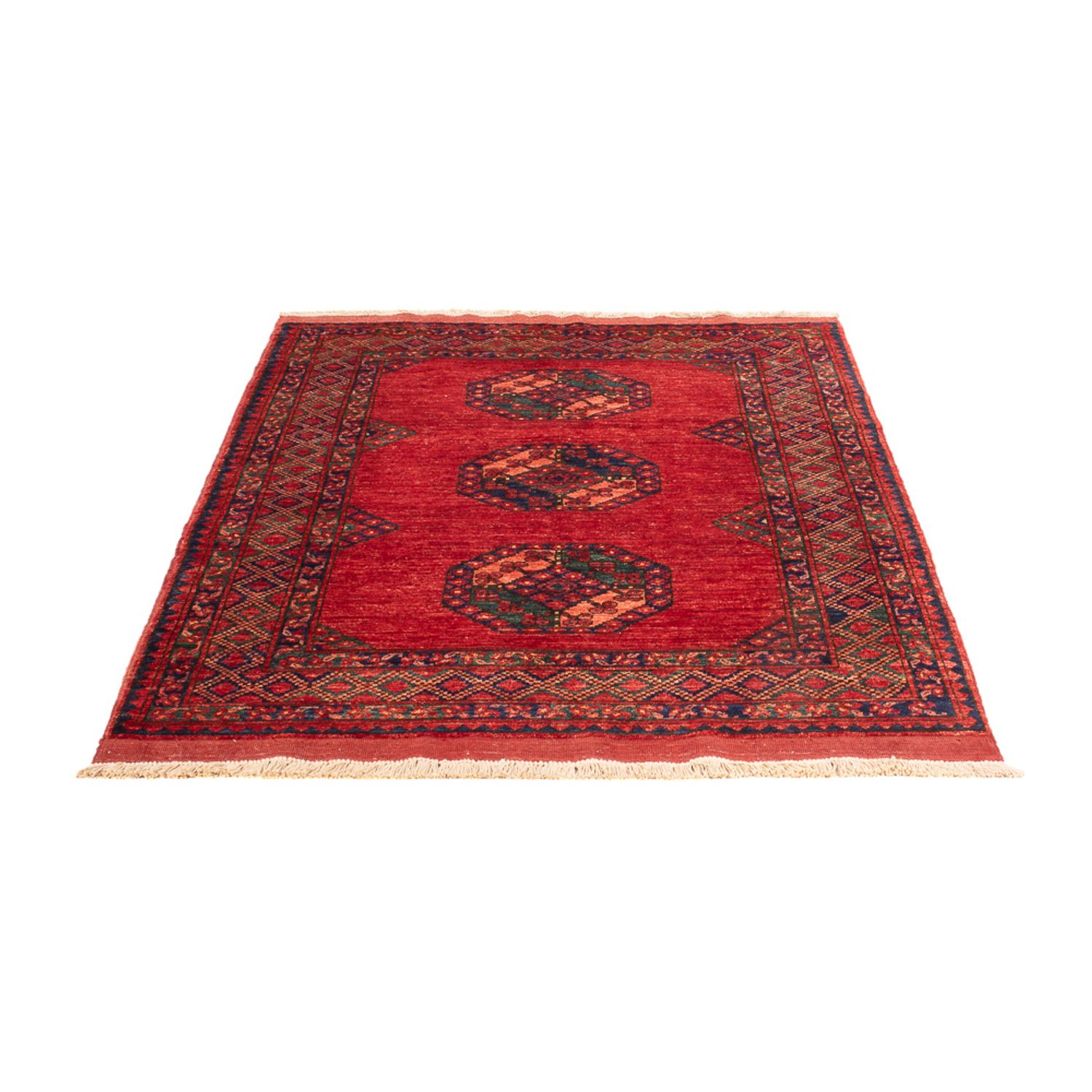 Tapis afghan - 179 x 124 cm - rouge