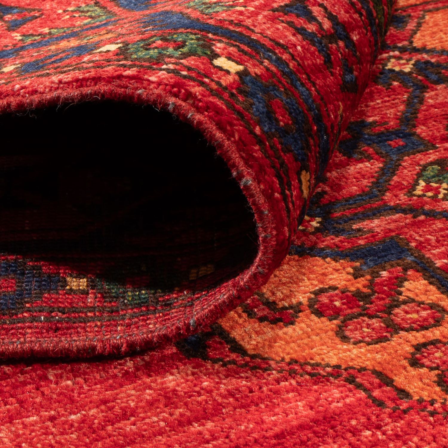 Tapis afghan - 188 x 123 cm - rouge