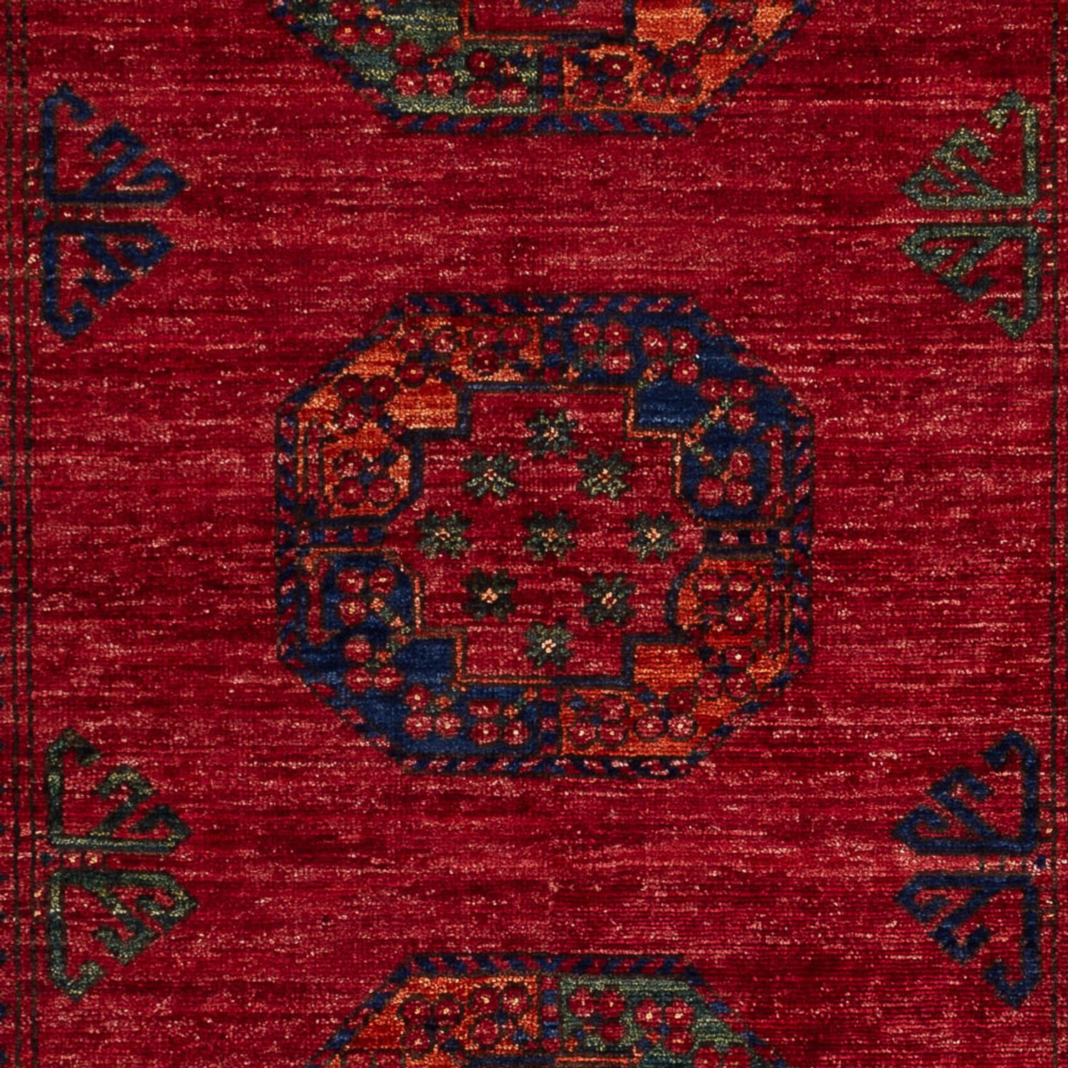 Afghansk tæppe - 182 x 122 cm - rød