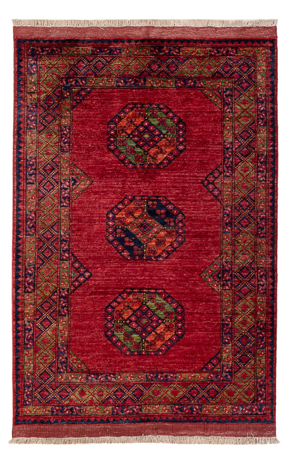 Tapis afghan - 180 x 121 cm - rouge