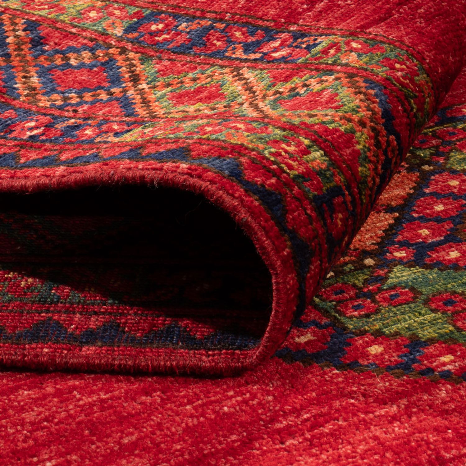 Tapis afghan - 180 x 121 cm - rouge