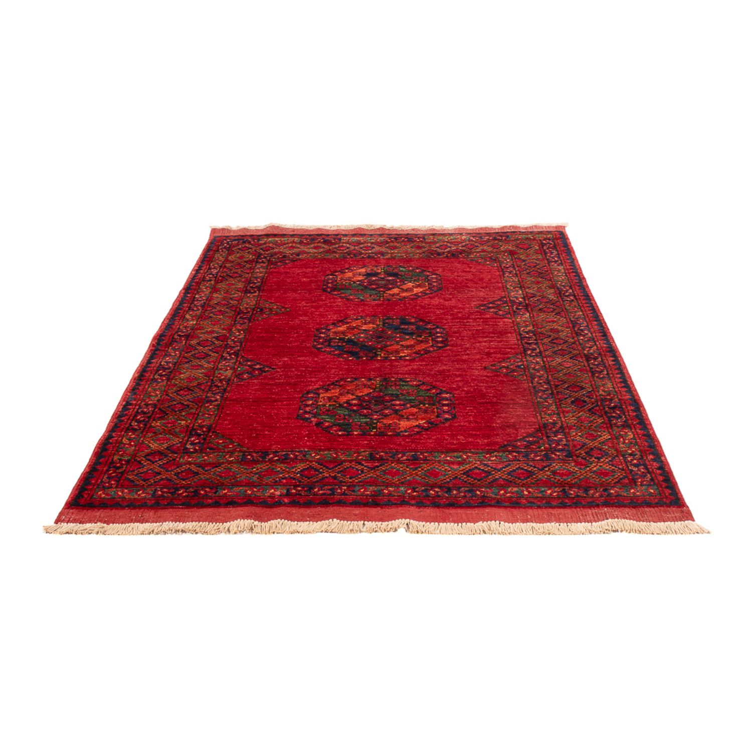 Tapis afghan - 180 x 124 cm - rouge