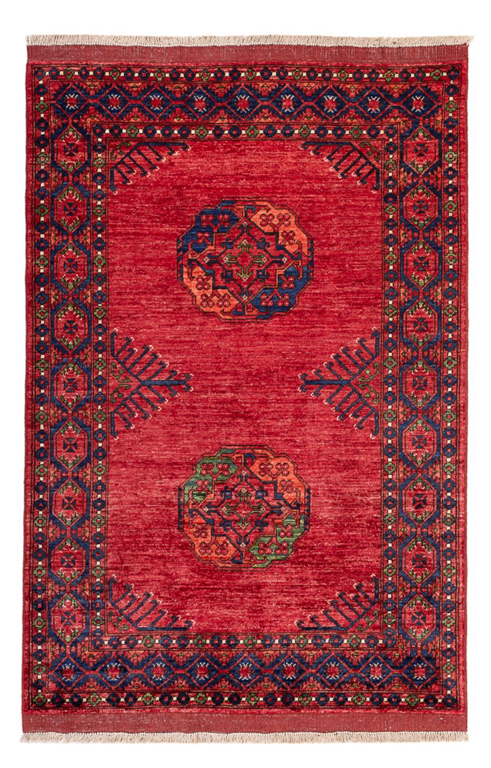 Afghansk tæppe - 182 x 122 cm - rød