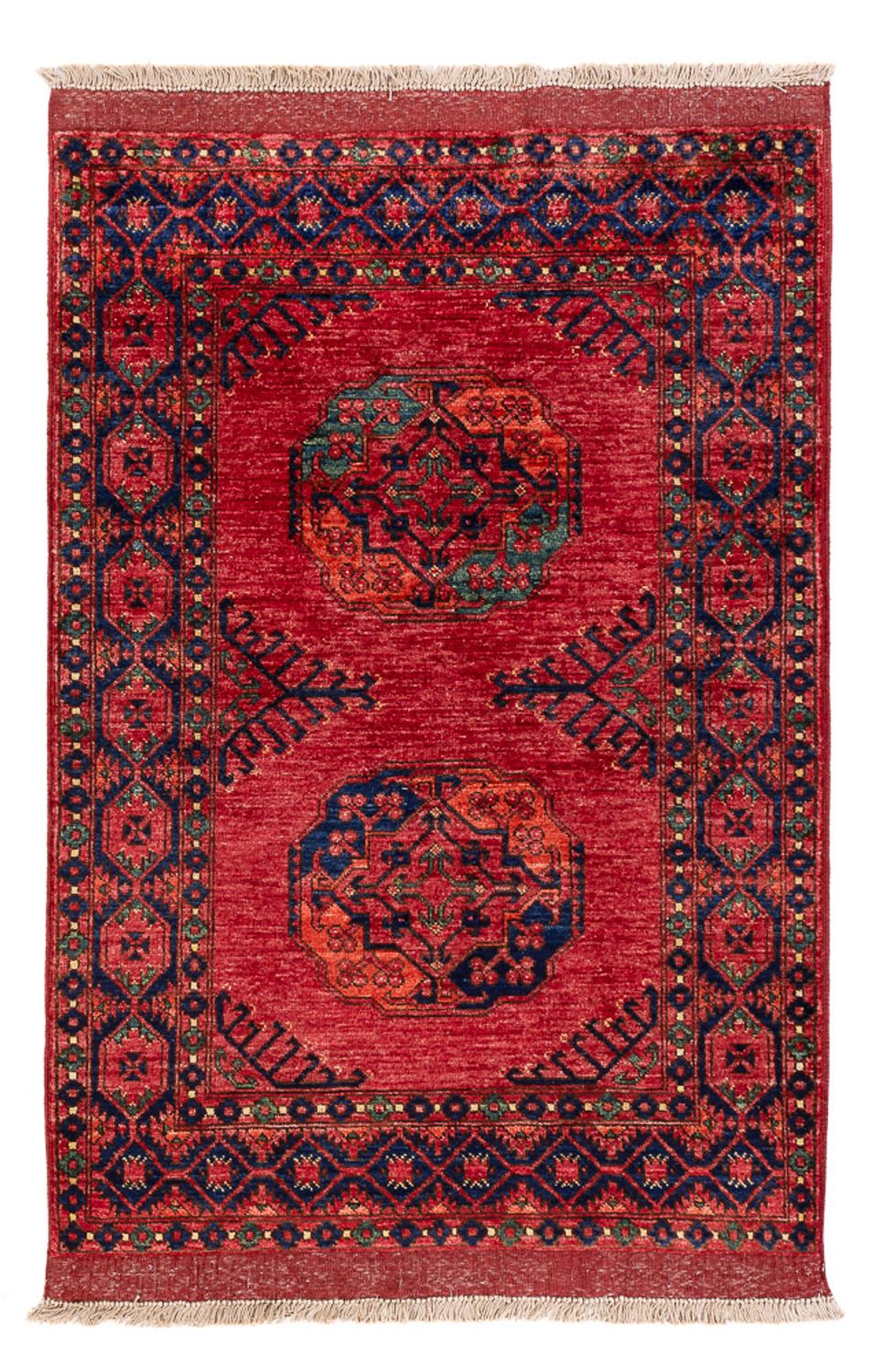 Afghansk tæppe - 151 x 101 cm - rød