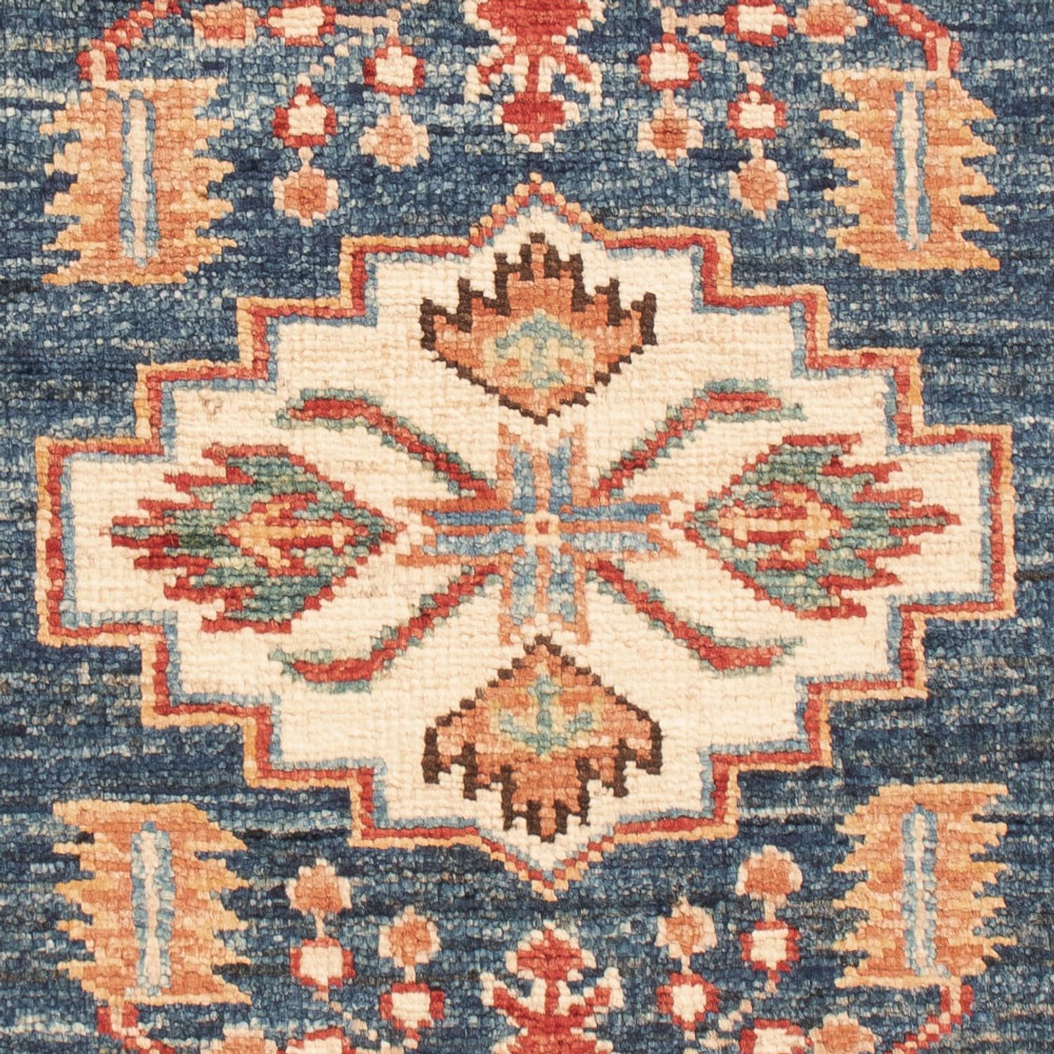 Alfombra Ziegler - Kazak - Real - 95 x 62 cm - azul petróleo