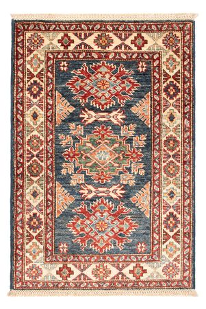 Ziegler Tapijt - Kazak - Koninklijke - 90 x 60 cm - benzine blauw