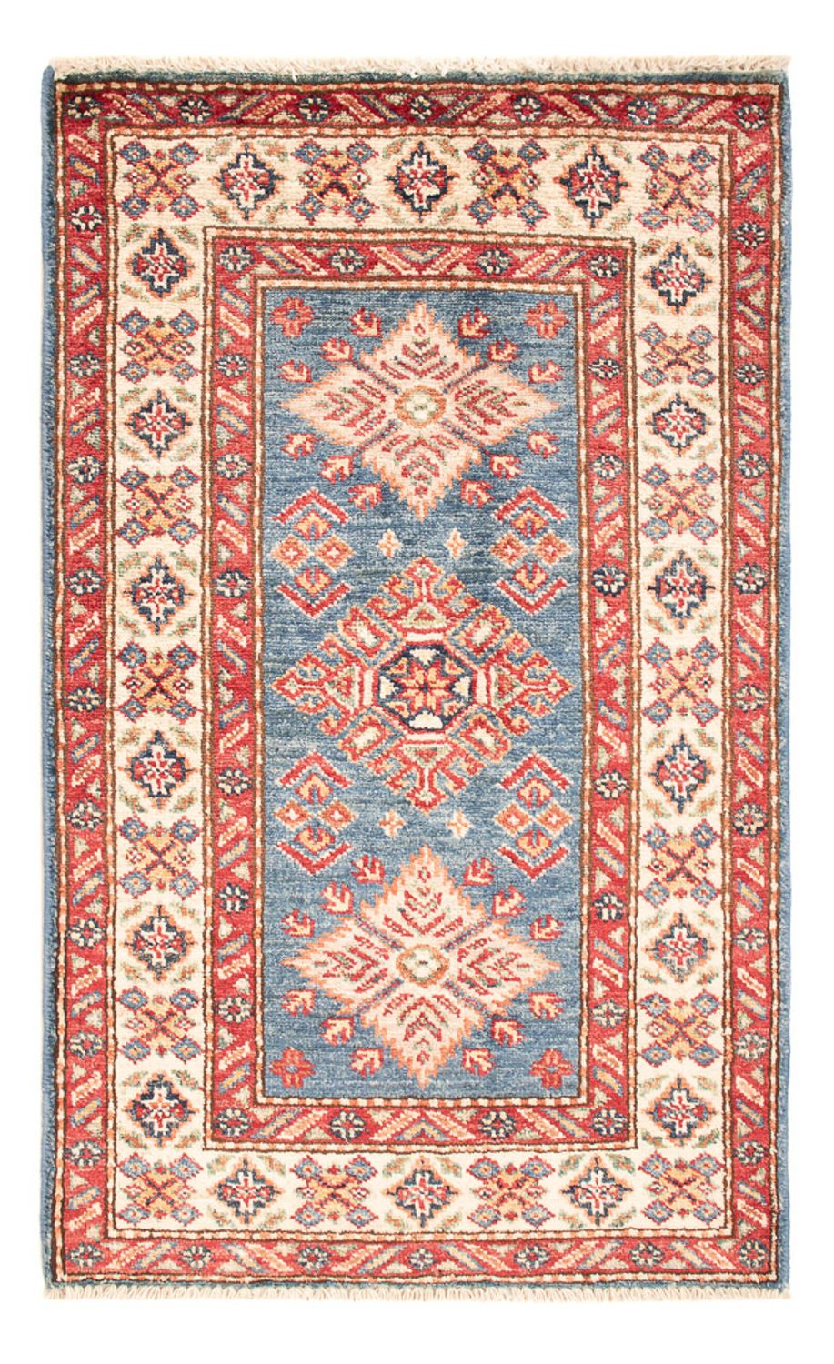 Tapete Ziegler - Kazak - Real - 93 x 59 cm - azul