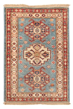 Tapete Ziegler - Kazak - Real - 88 x 59 cm - azul